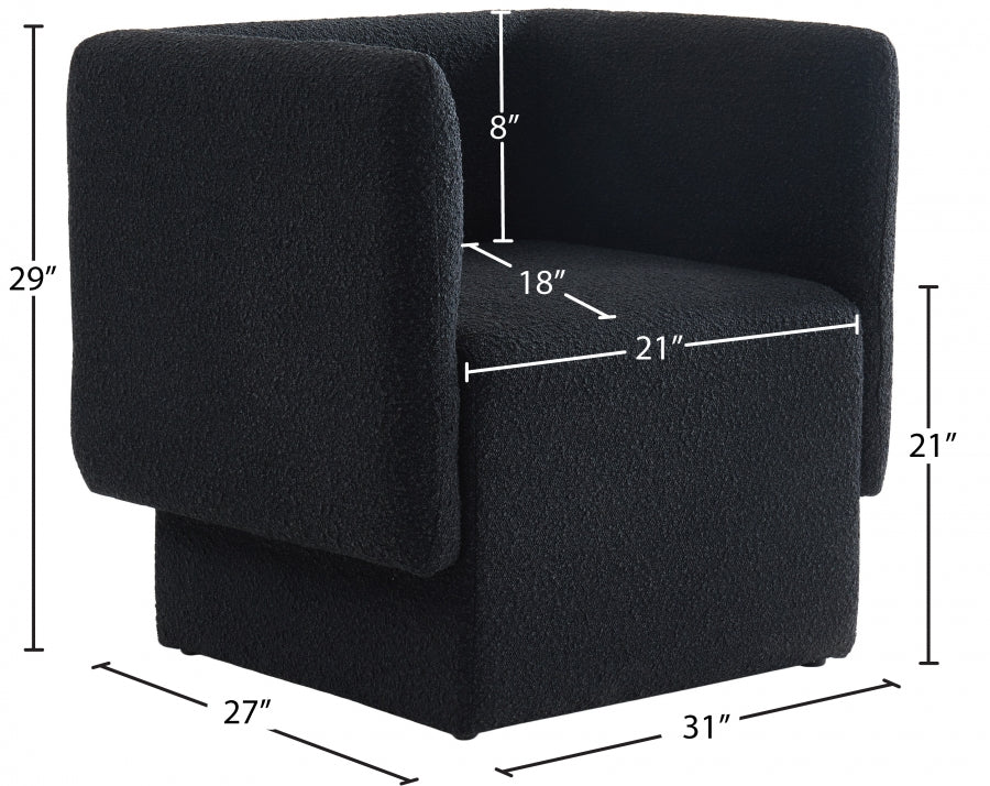 Vera Boucle Fabric Upholstered Accent Chair - Image 6