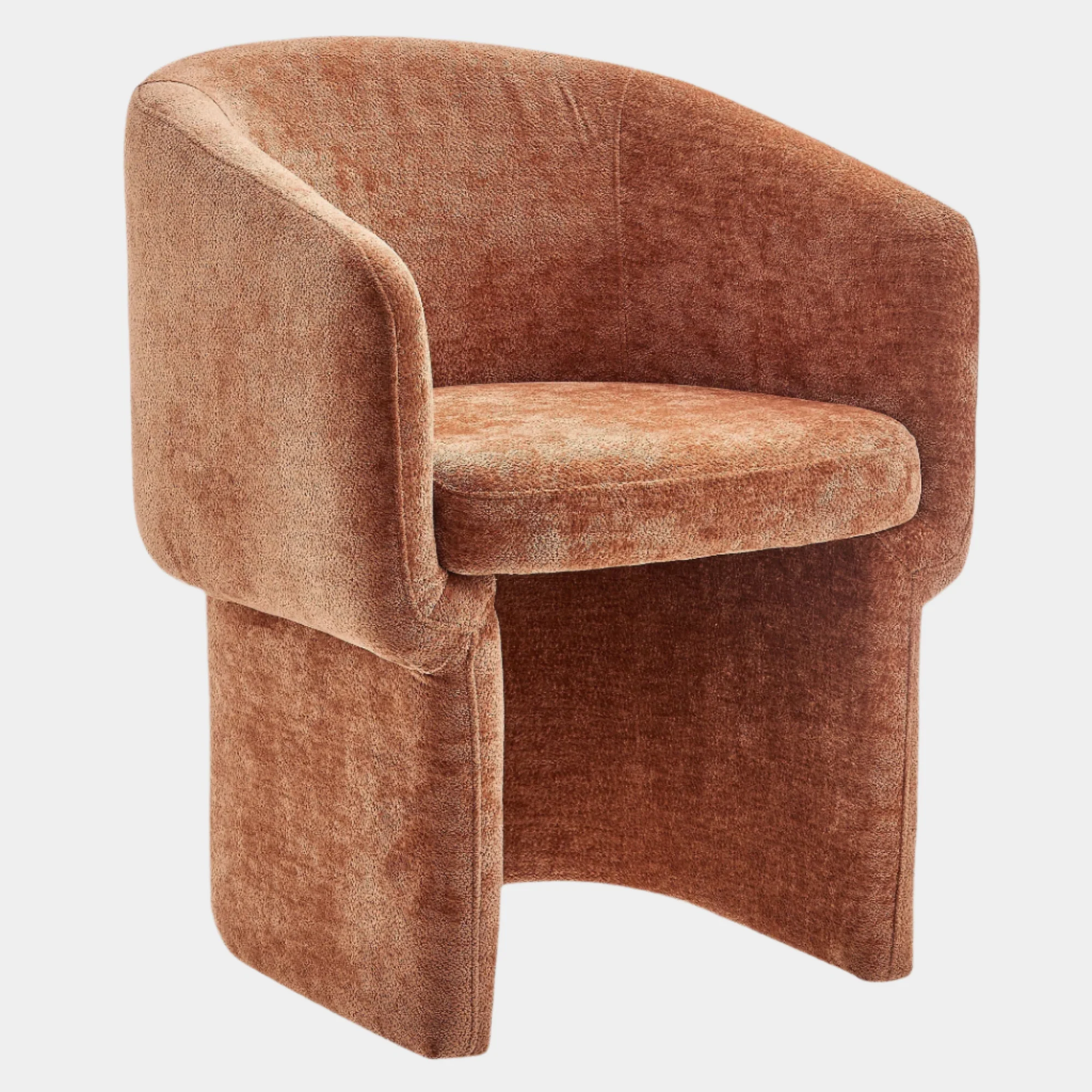 Verity Barrel Back Chenille Dining Armchair - Image 31