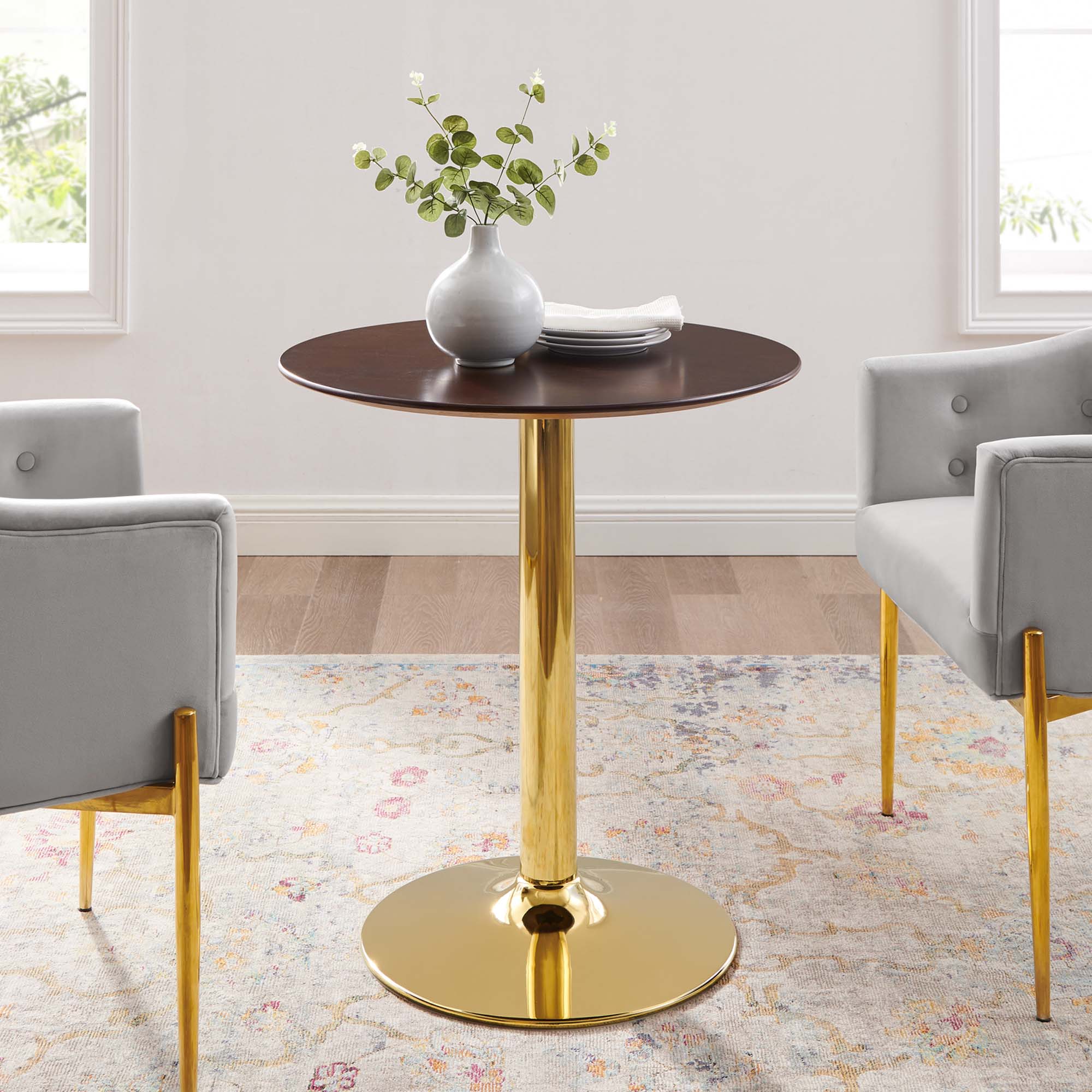 Verne 28" Dining Table in Gold Cherry Walnut - Image 2