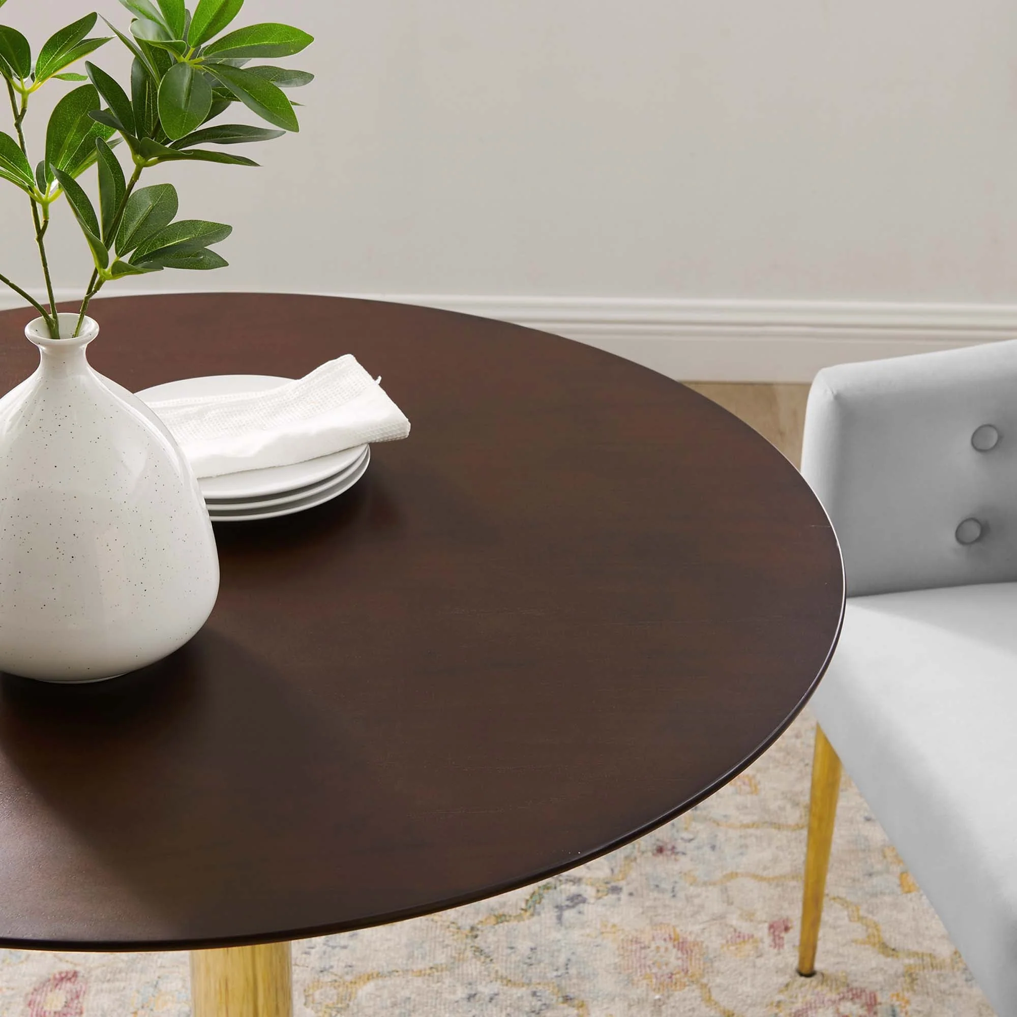 Verne 35" Dining Table in Gold Cherry Walnut - Image 3