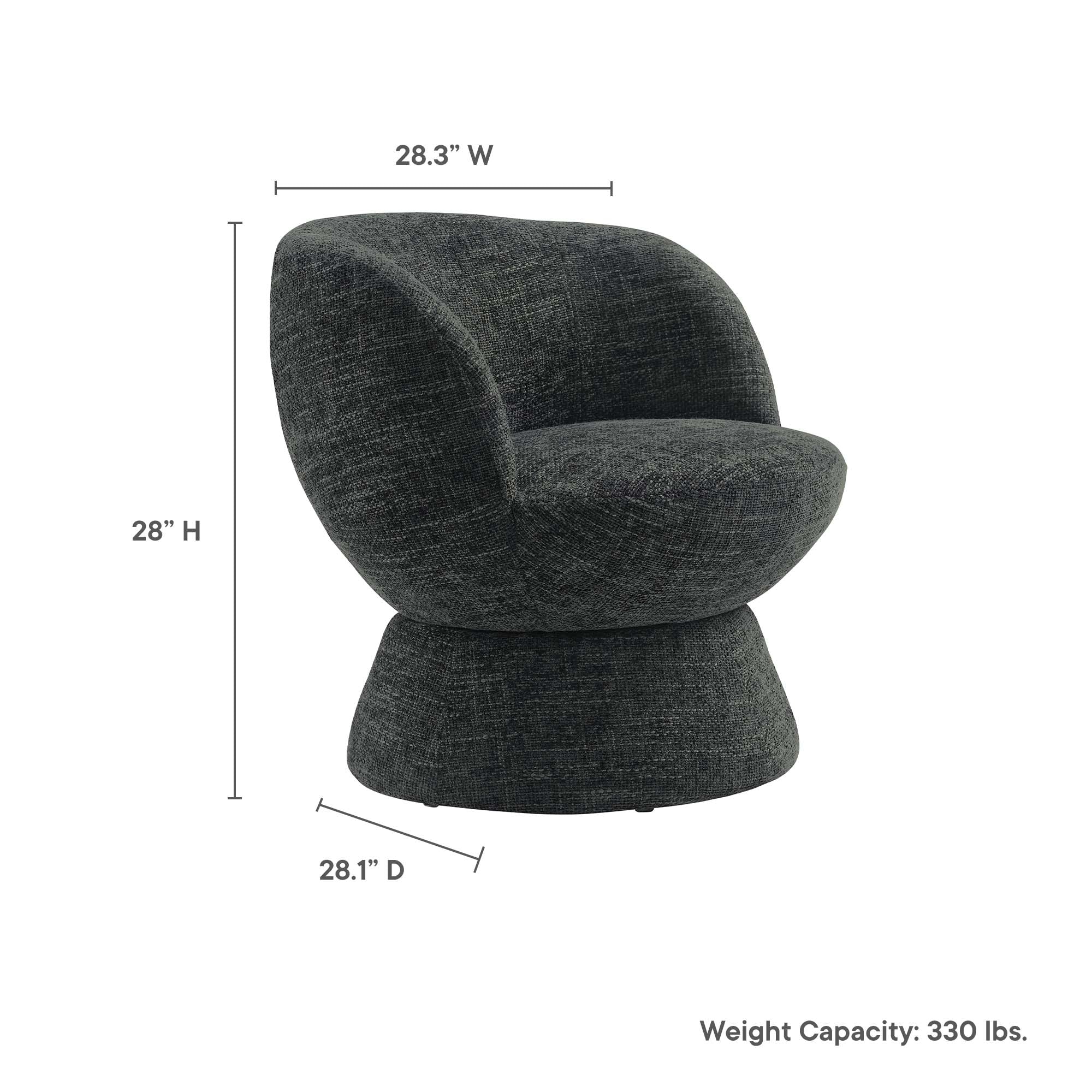 Vesta Chenille Fabric Upholstered Swivel Chair - Image 16