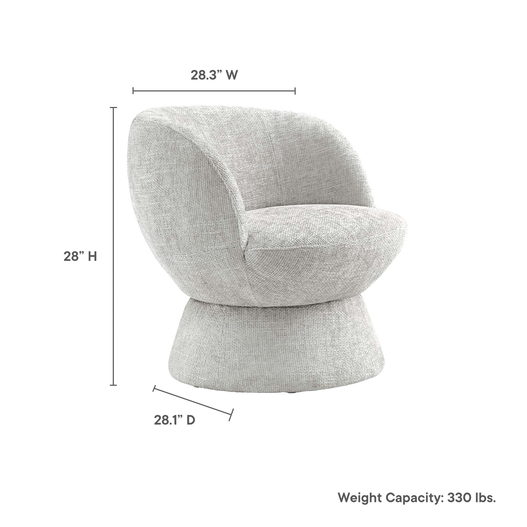 Vesta Chenille Fabric Upholstered Swivel Chair - Image 26