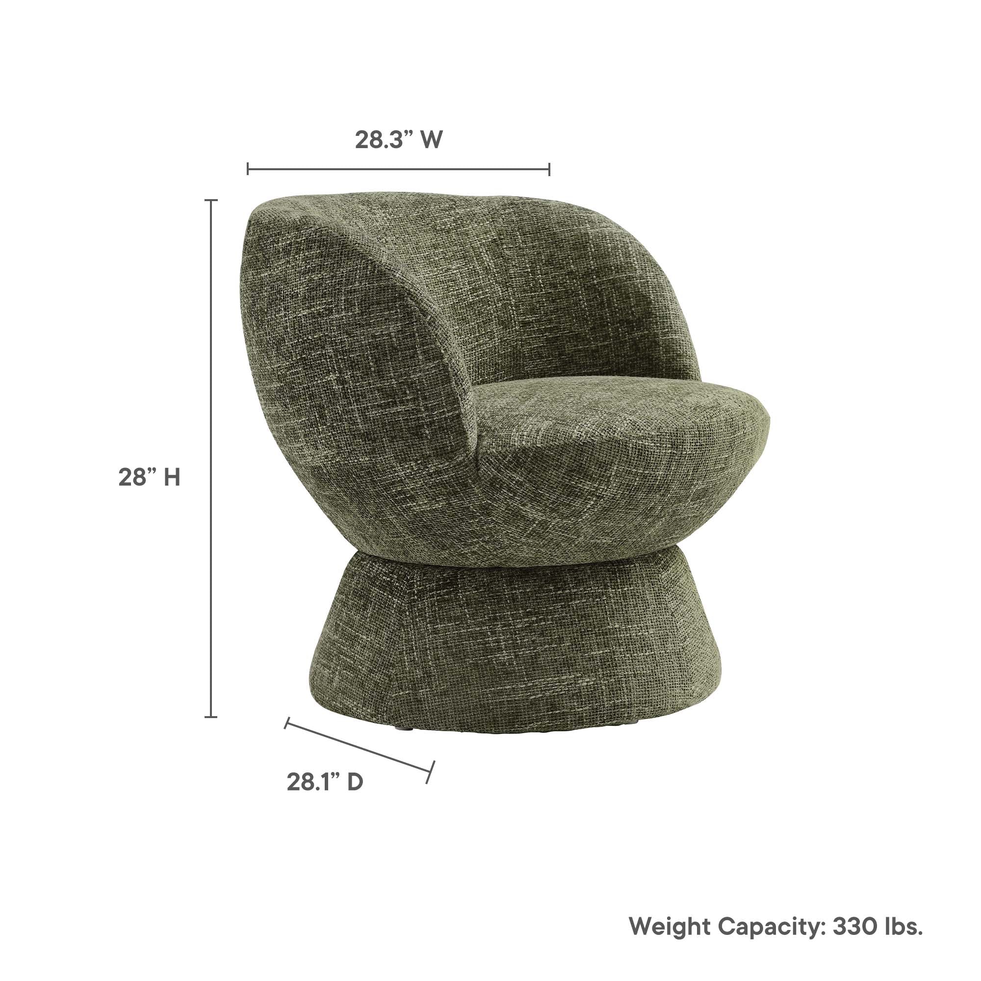 Vesta Chenille Fabric Upholstered Swivel Chair - Image 7