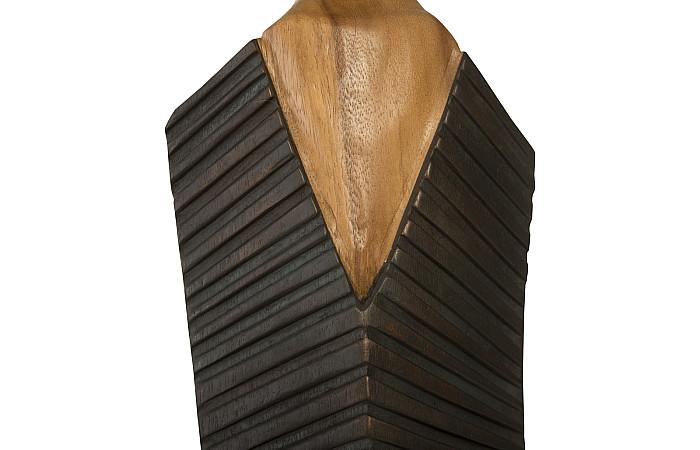 Vested Male Sculpture, Large, Chamcha, Natural, Black, Copper - Image 3
