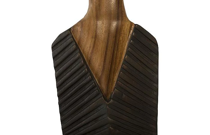 Vested Male Sculpture, Medium, Chamcha, Natural, Black, Copper - Image 3