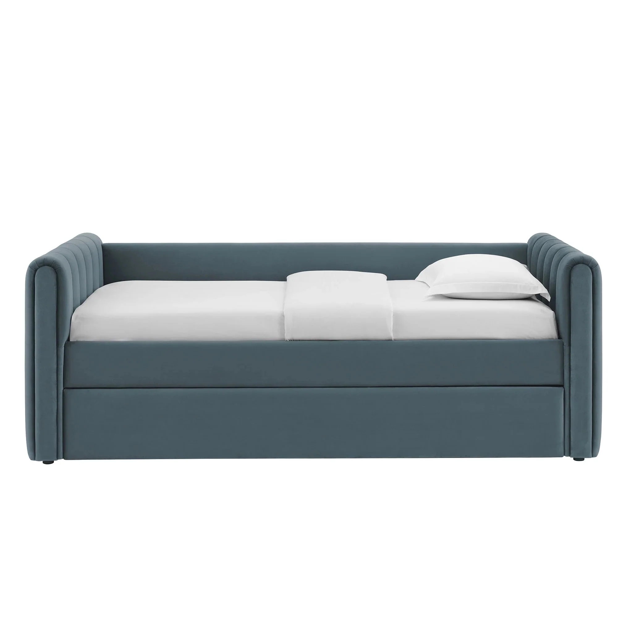 Veyla Channel Tufted Performance Velvet Twin Daybed With Trundle - Image 21