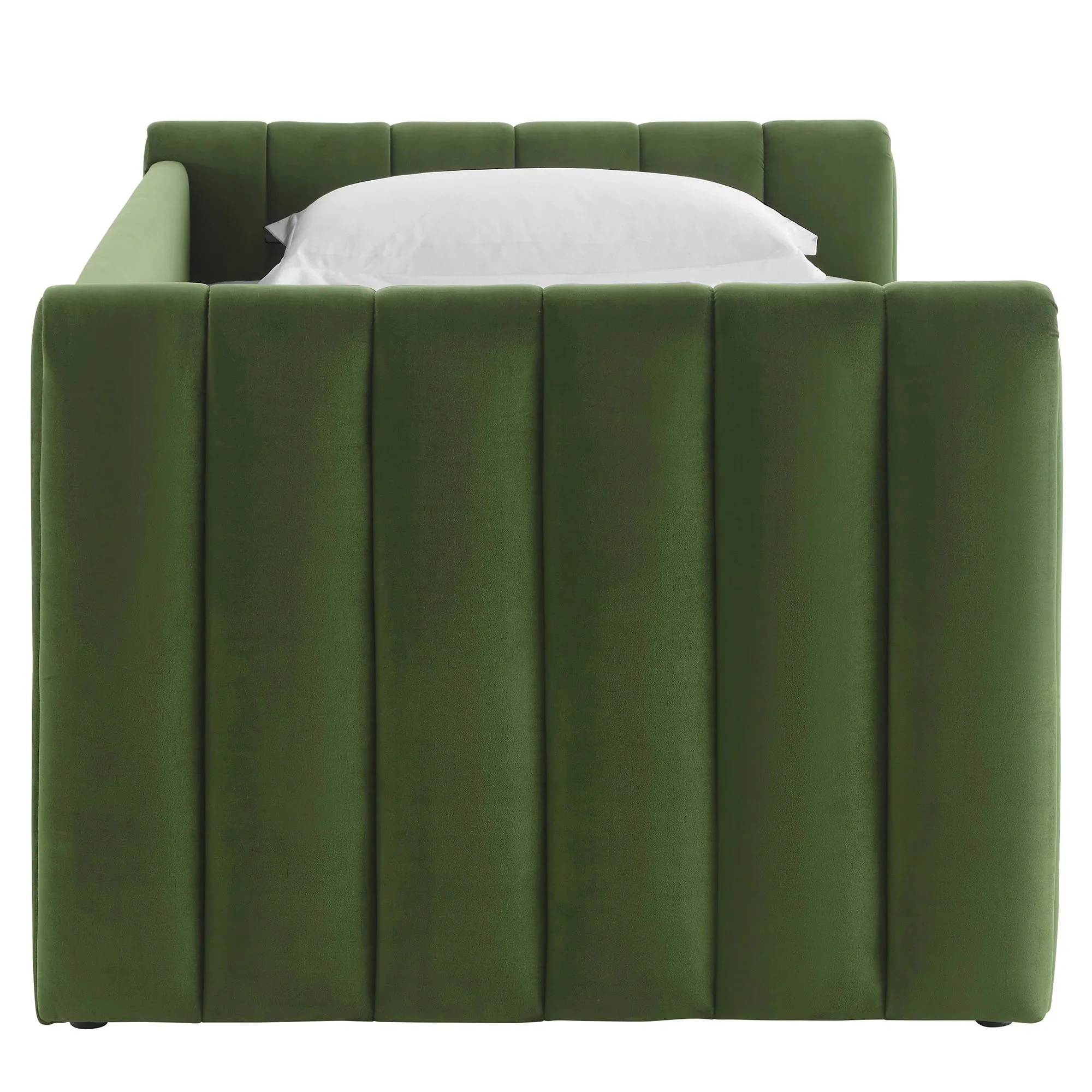 Veyla Channel Tufted Performance Velvet Twin Daybed With Trundle - Image 40