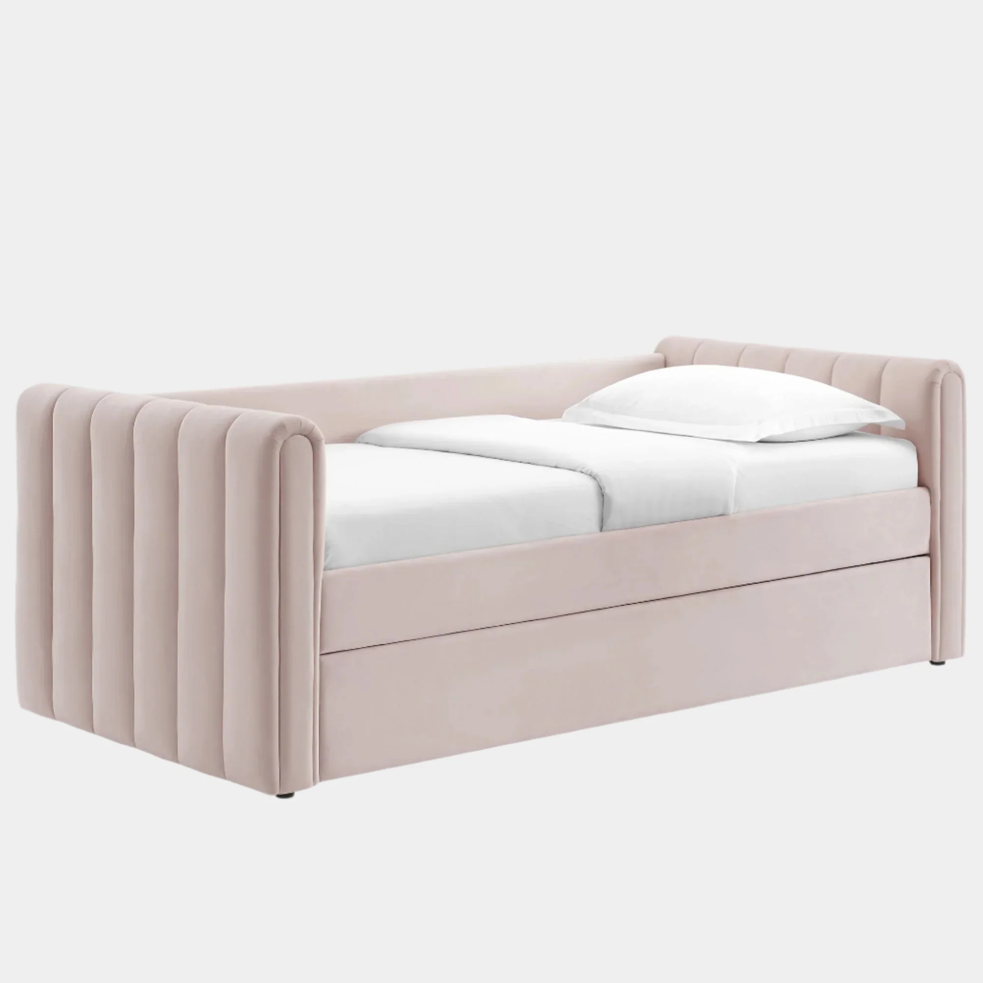 Veyla Channel Tufted Performance Velvet Twin Daybed With Trundle - Image 49