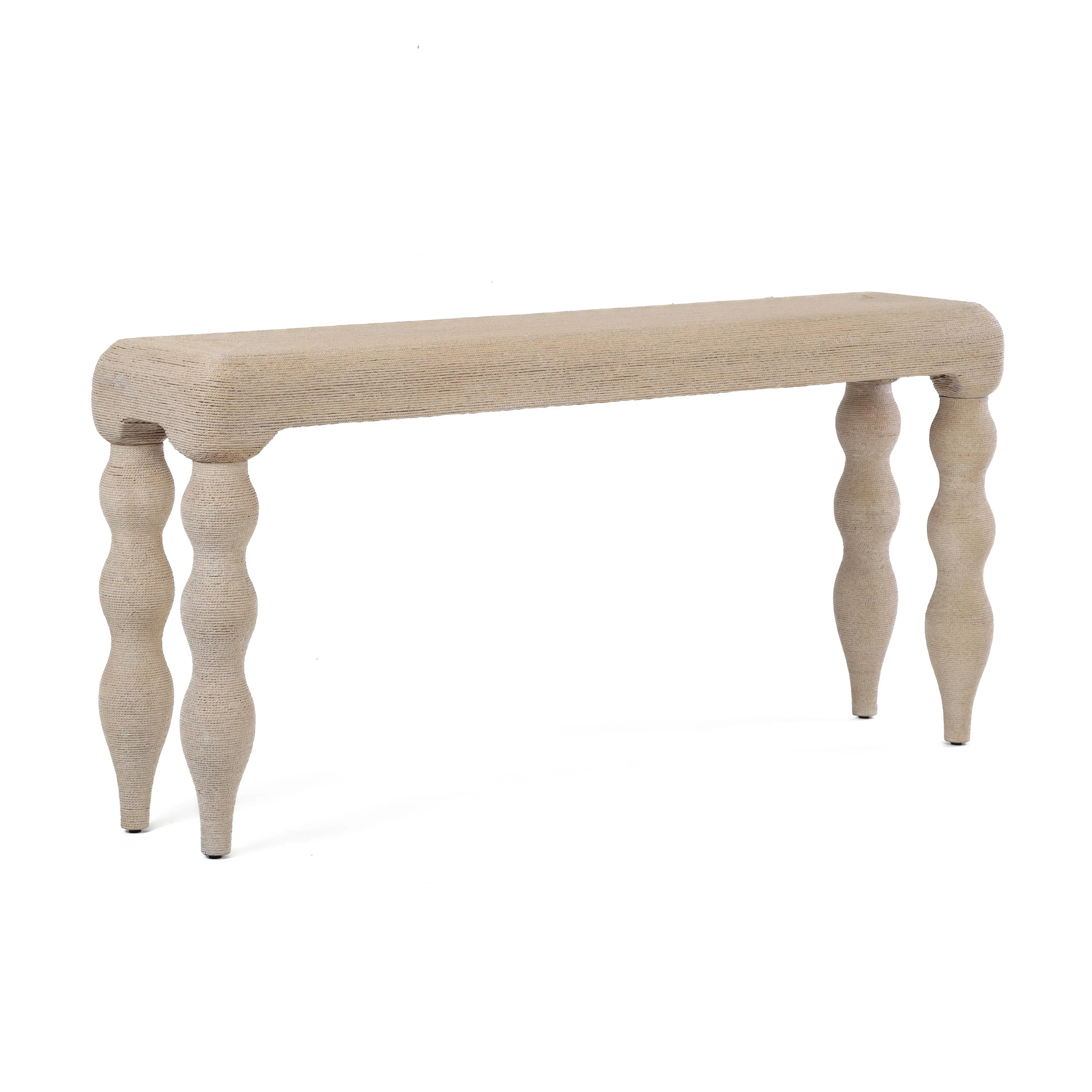 Vicky 68" Natural Woven Seagrass Console Table - Image 4