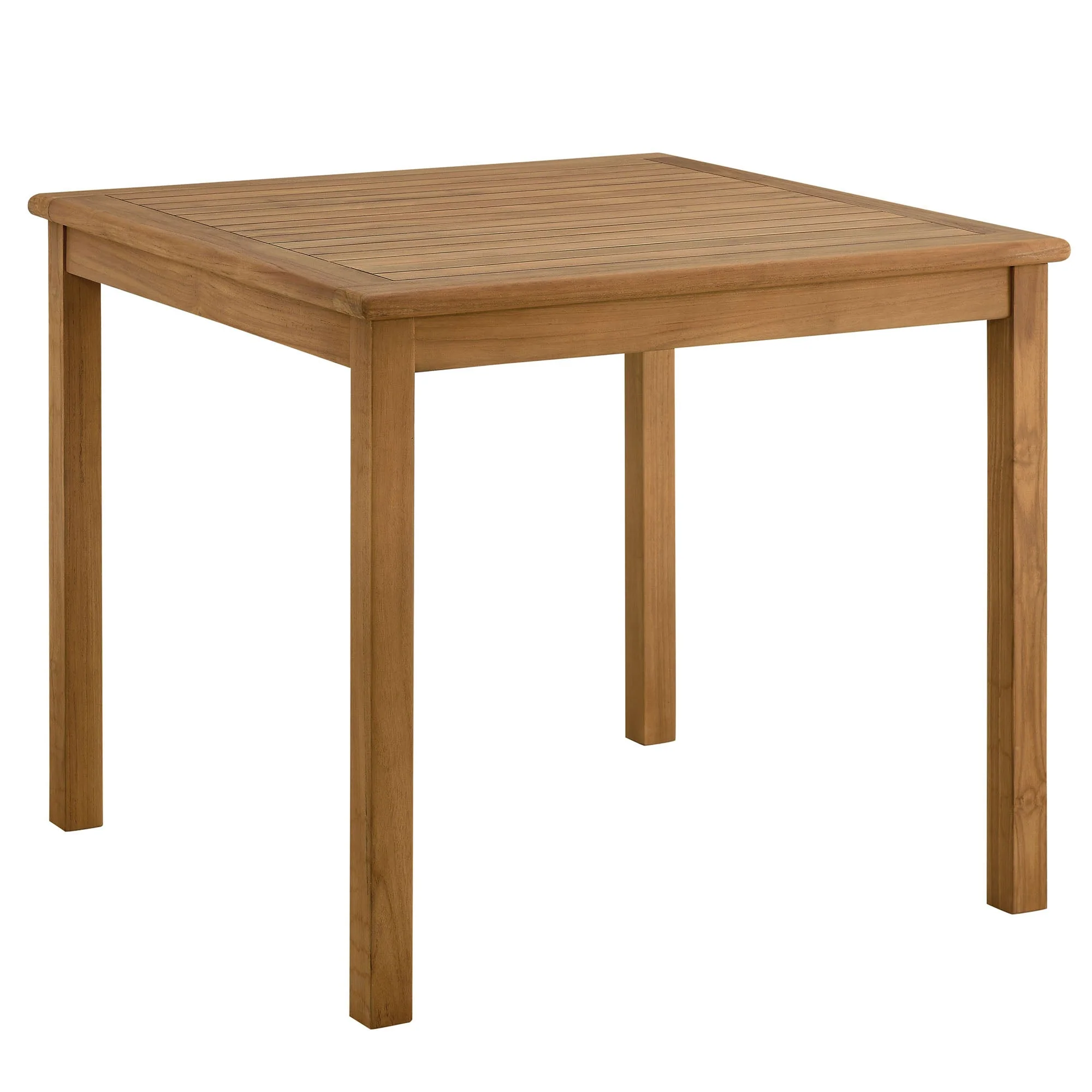 Vienna 5-Piece Outdoor Patio Teak Wood Dining Set with Rope Folding Chairs - Image 9