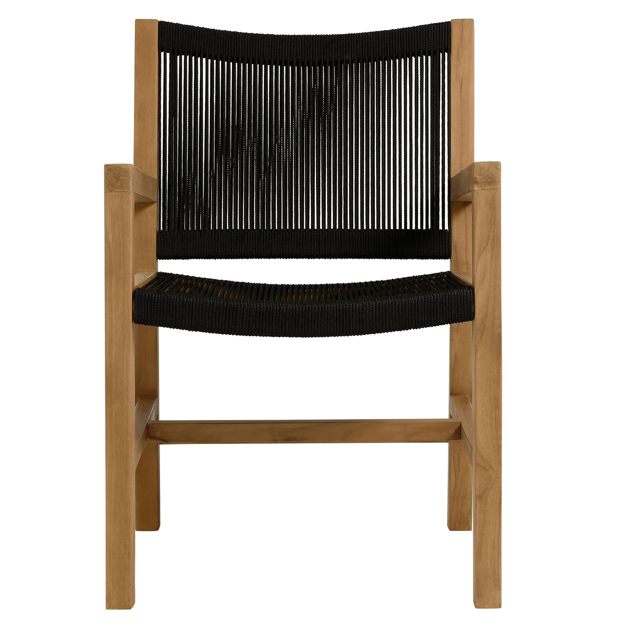 Vienna 7-Piece Outdoor Patio Teak and Rope Dining Set with Armchairs - Image 18