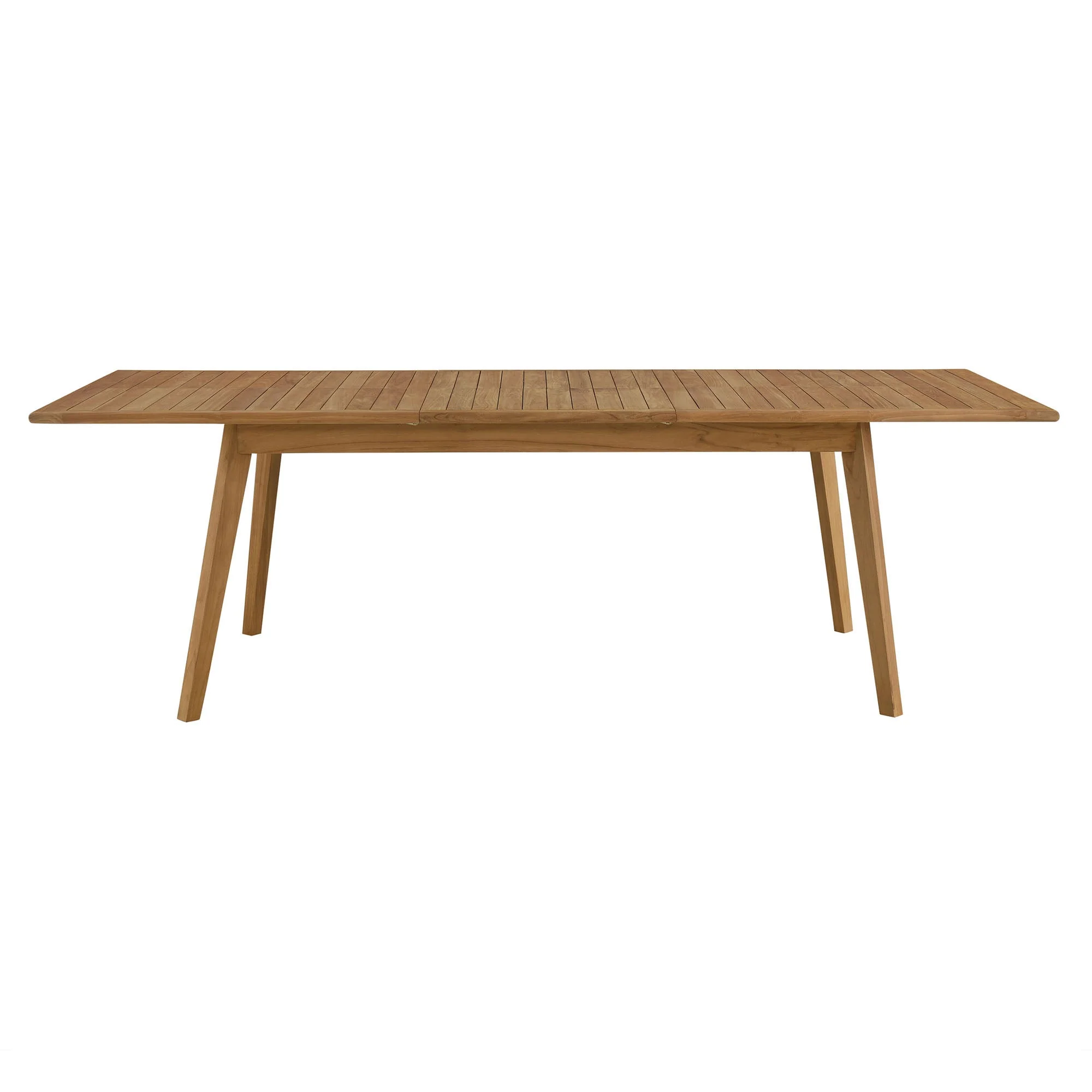 Vienna Outdoor Patio Teak Wood Extendable Dining Table in Natural - Image 8