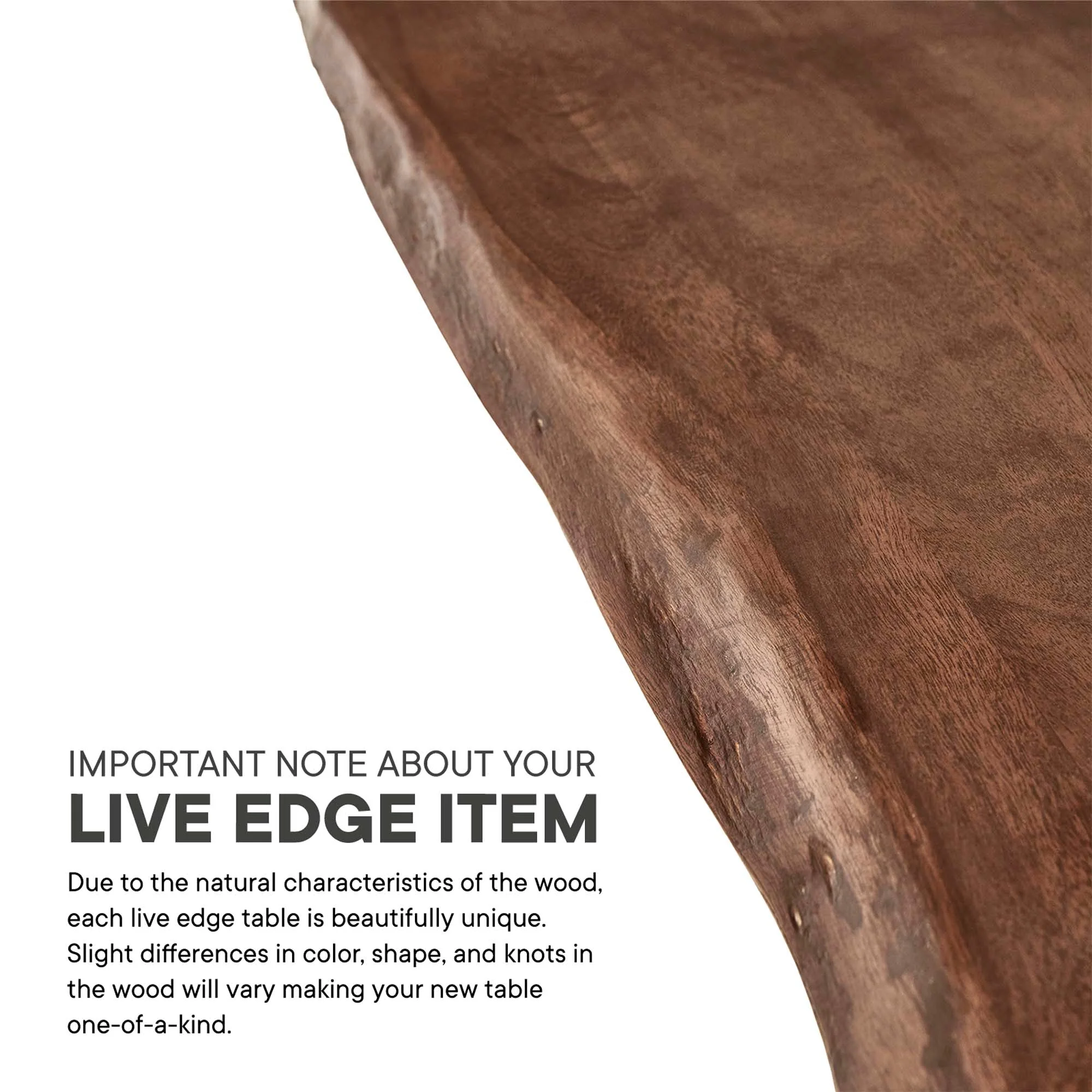 Viggo 60" Live Edge Acacia Wood Acacia Wood Dining Table - Image 11