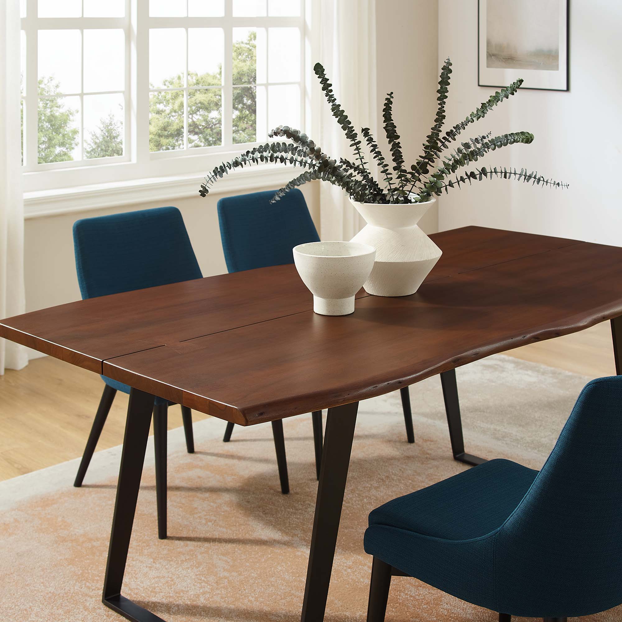 Viggo 74" Live Edge Acacia Wood Dining Table - Image 3