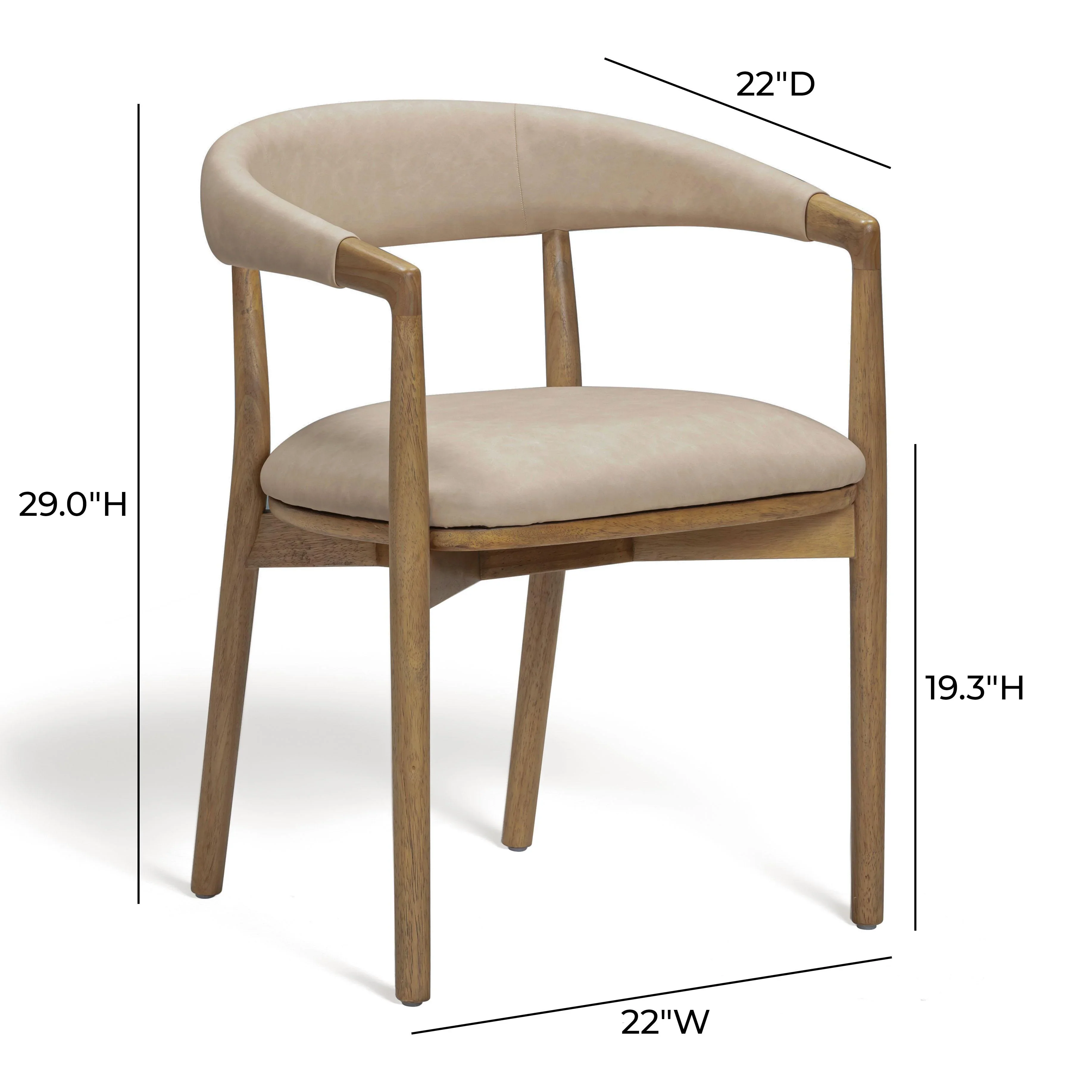 Vina Performance Vegan Leather Dining Chair - Image 7