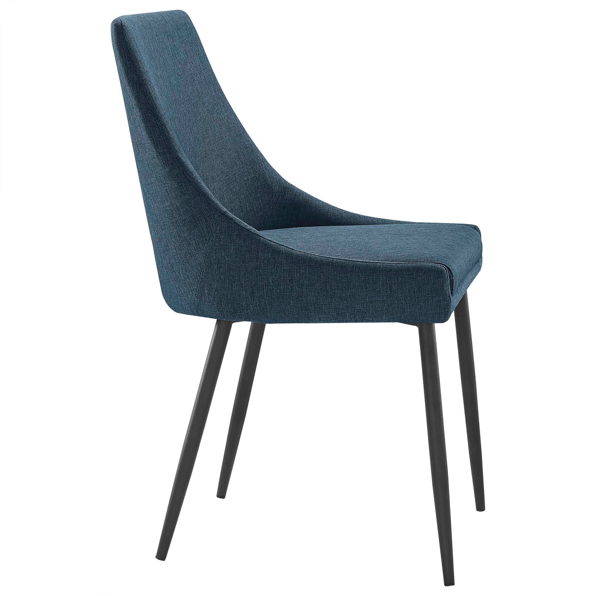 Viscount Upholstered Fabric Dining Chairs Set of 2 - Image 4