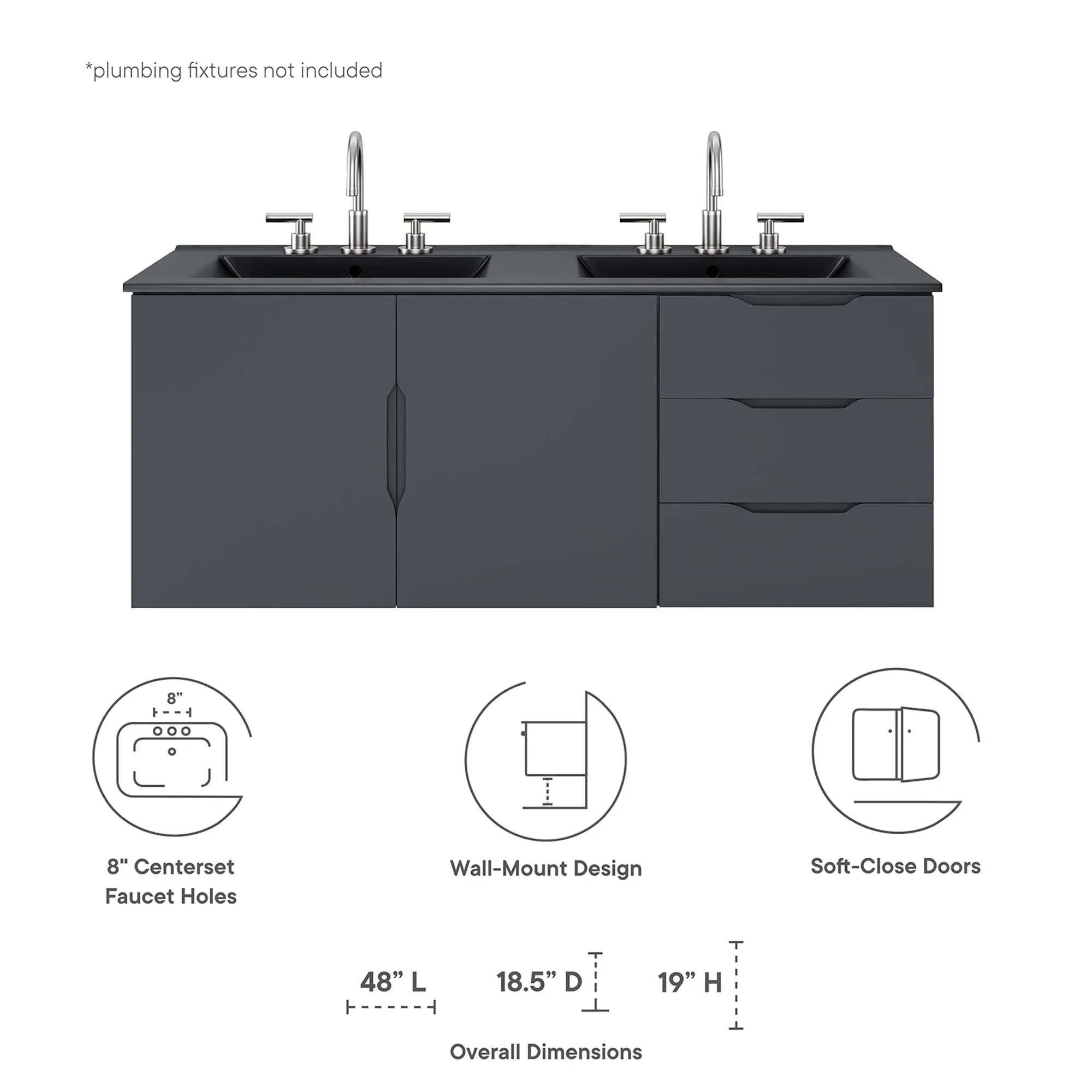 Vitality Bathroom Vanity Basin Included - Image 104