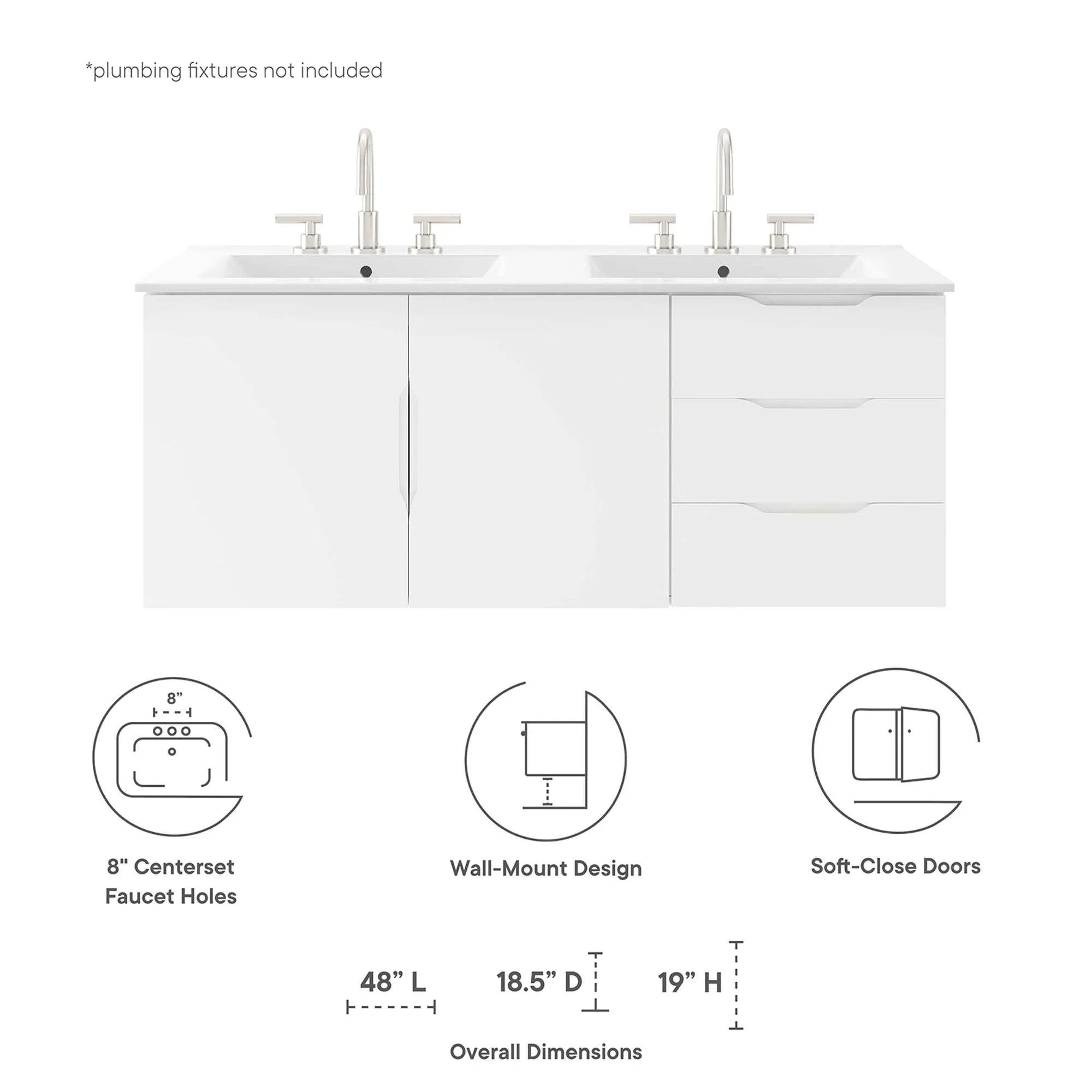 Vitality Bathroom Vanity Basin Included - Image 114