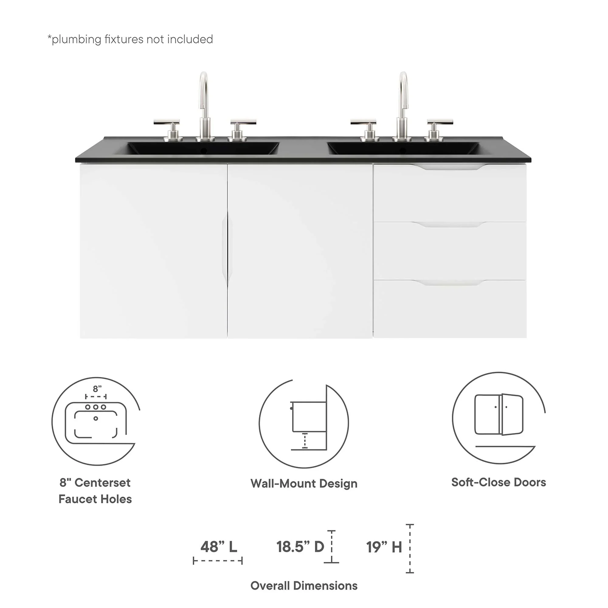 Vitality Bathroom Vanity Basin Included - Image 128