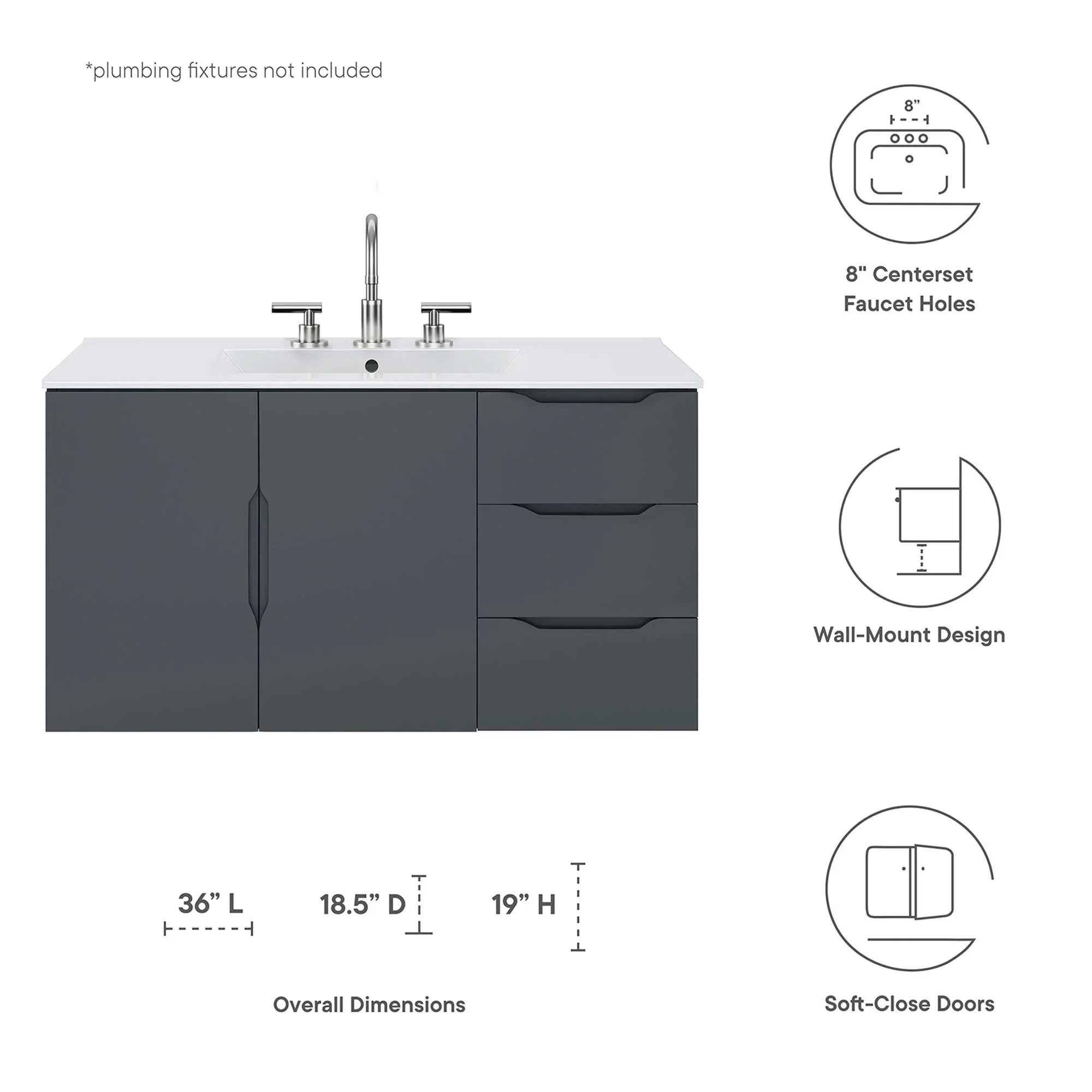 Vitality Bathroom Vanity Basin Included - Image 56