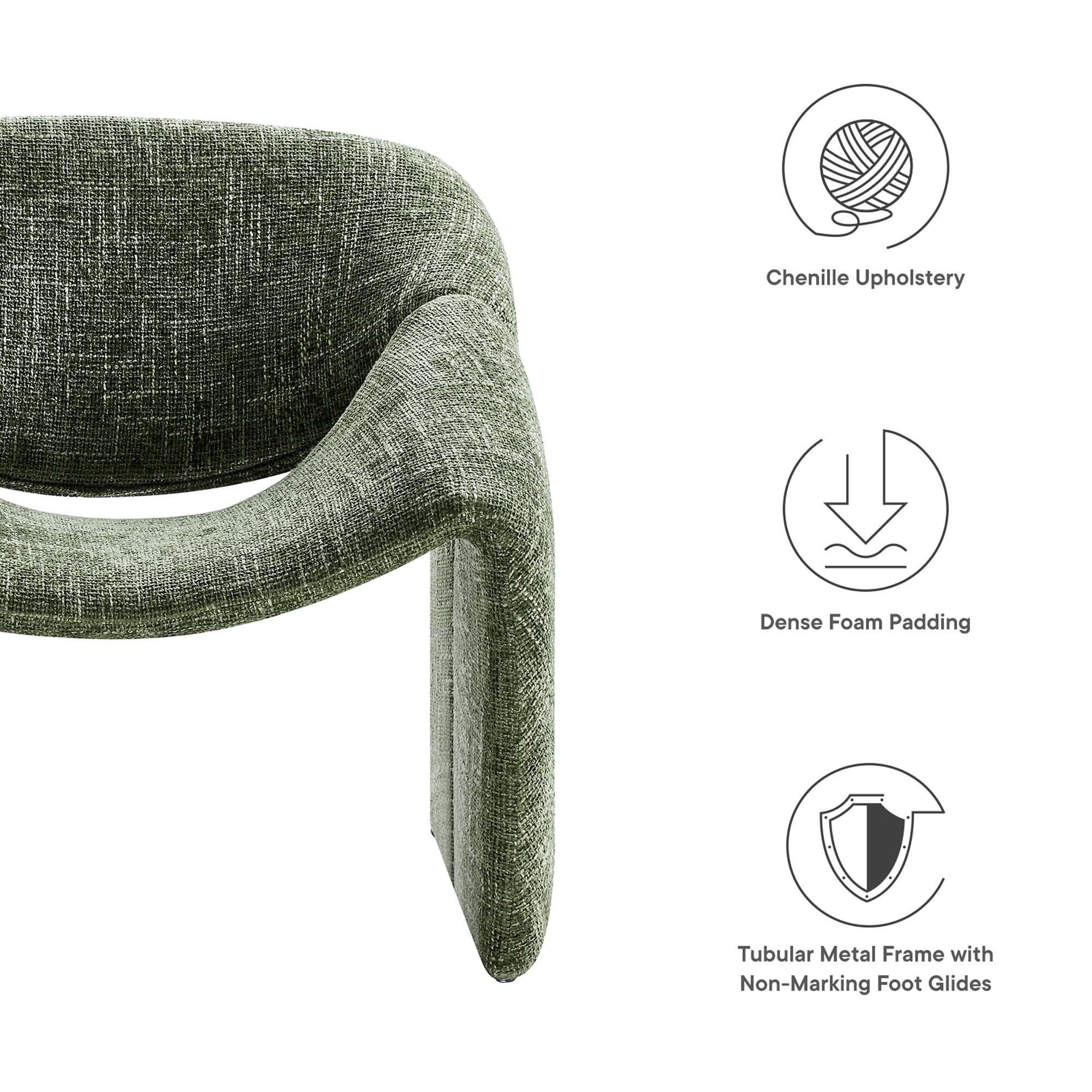 Vivi Chenille Upholstered Accent Chair - Image 17