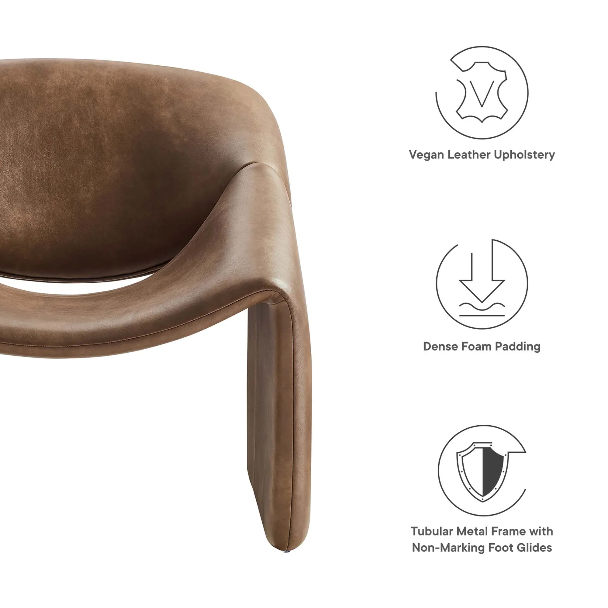 Vivi Vegan Leather Accent Chair - Image 9