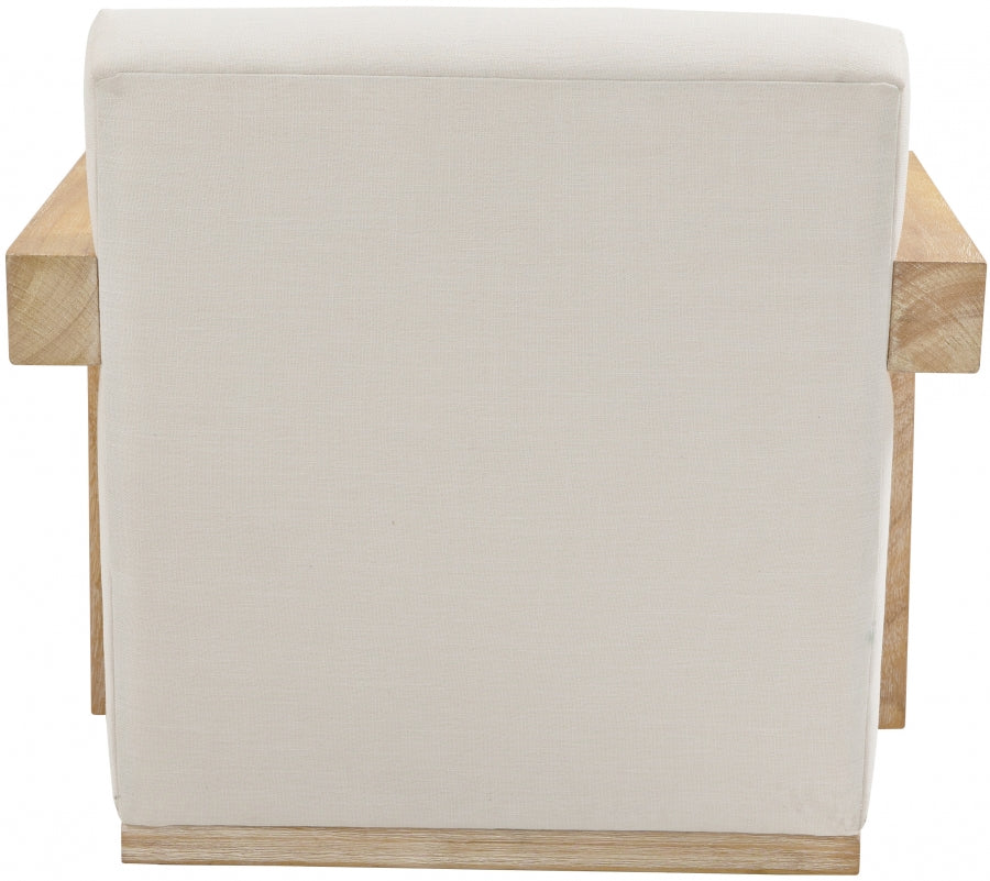 Ward Linen Textured Fabric Upholstered Accent Chair - Image 3