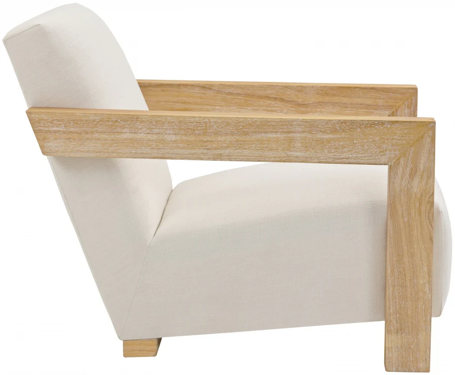 Ward Linen Textured Fabric Upholstered Accent Chair - Image 6