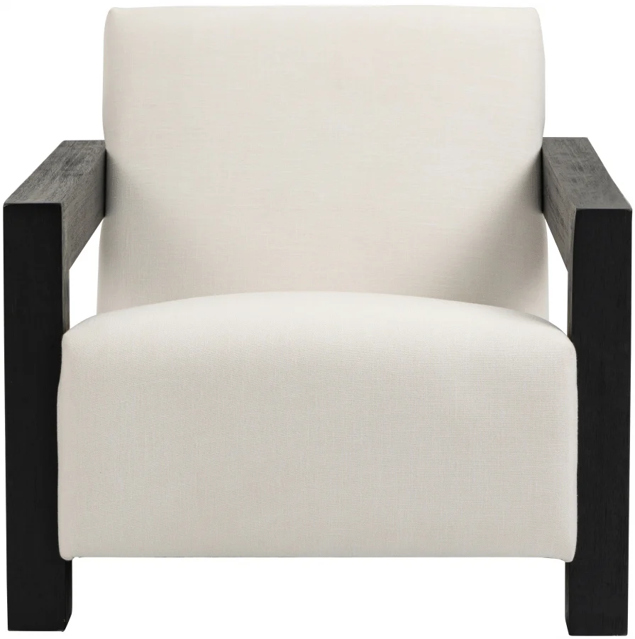 Ward Linen Textured Fabric Upholstered Accent Chair - Image 4
