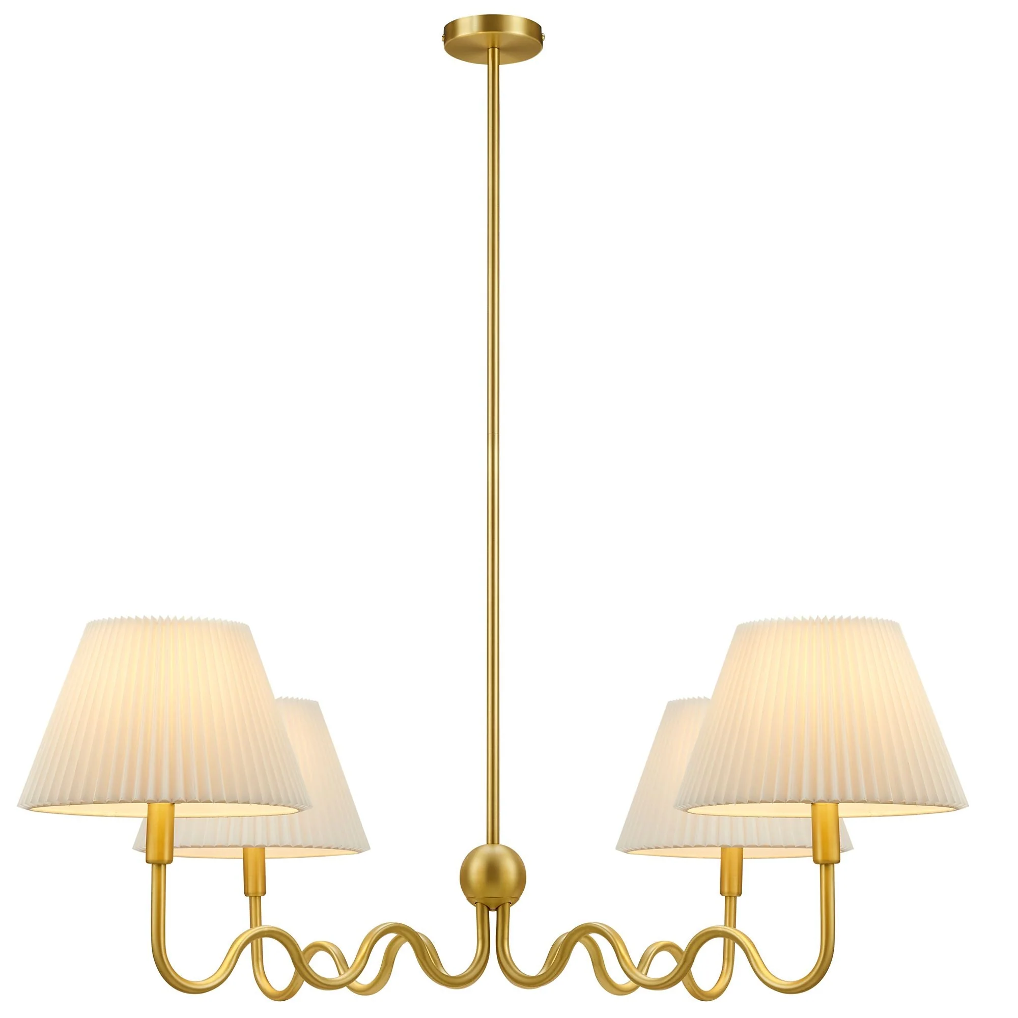 Wave Squiggle 4-Arm Pendant Light - Image 14
