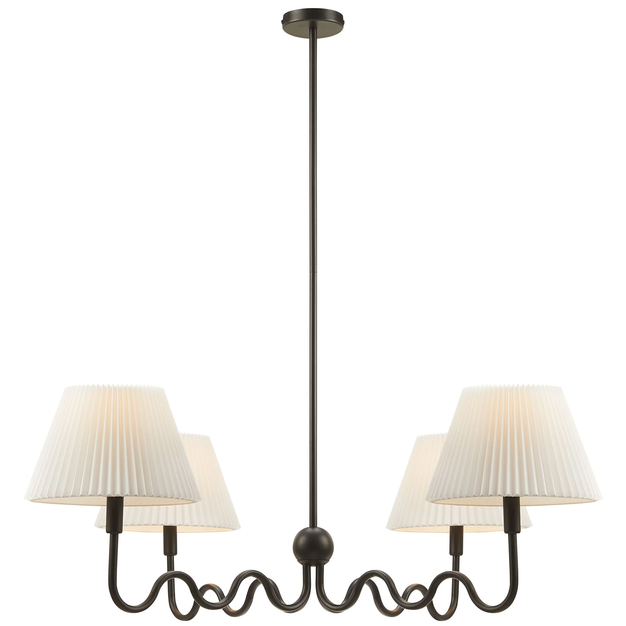 Wave Squiggle 4-Arm Pendant Light - Image 4