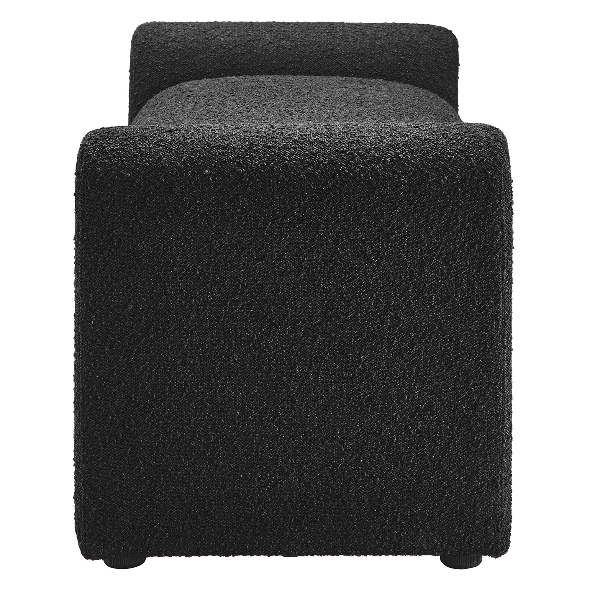 Waverly Boucle Fabric Bench - Image 4