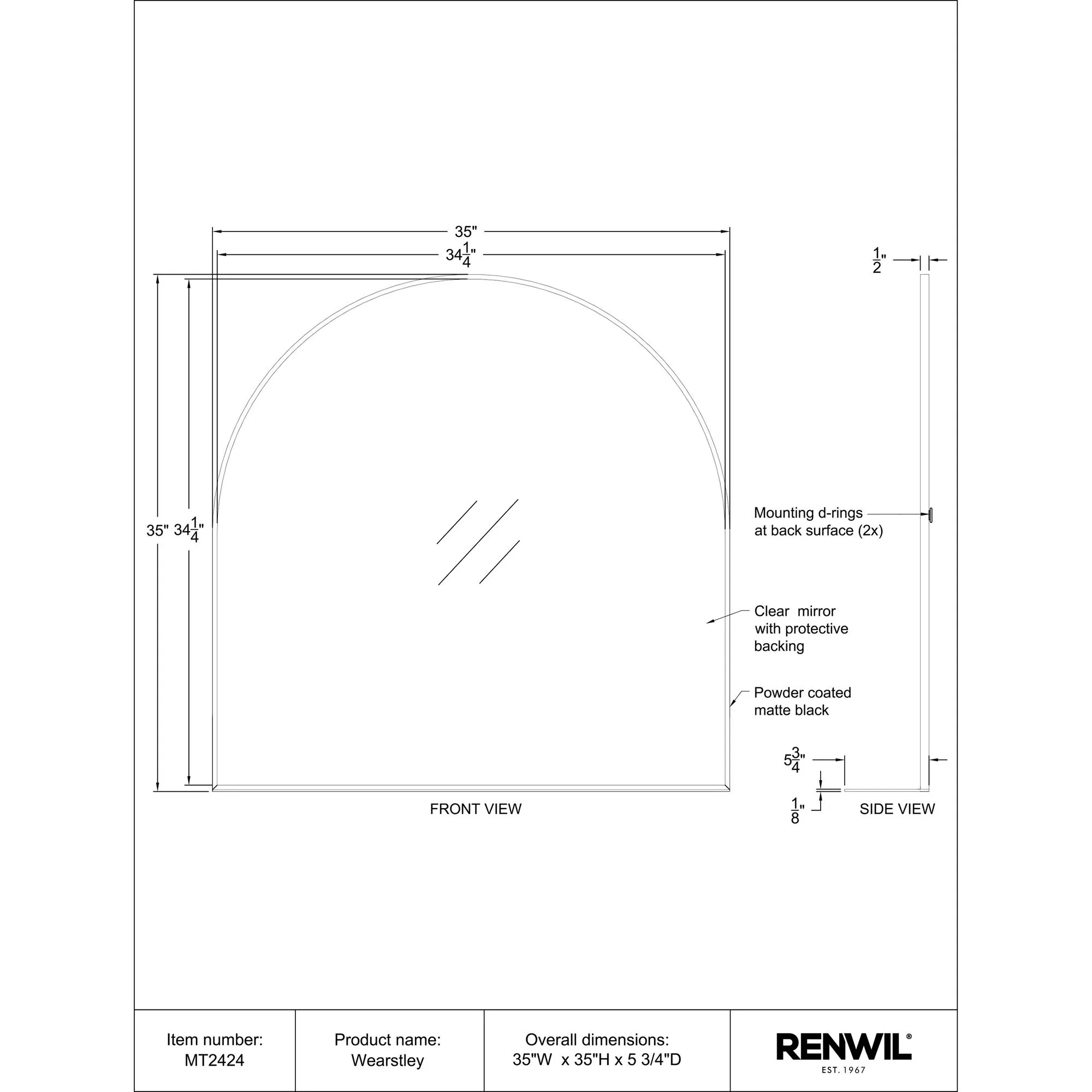 Wearstley Wall Mirror - Image 7