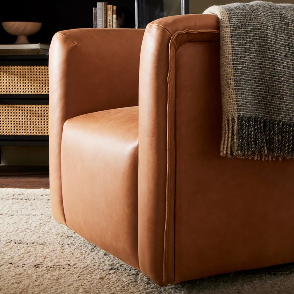 Shaw Leather Swivel Chair - Image 16