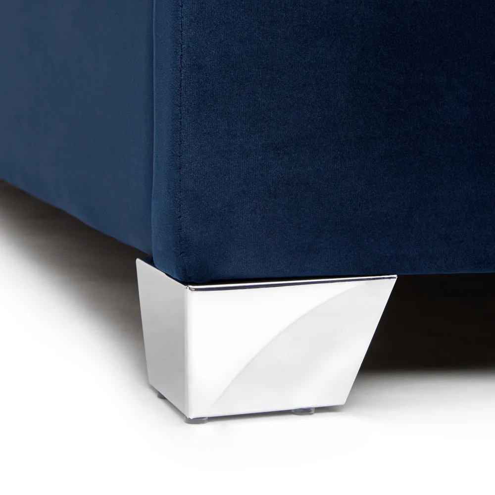 Wellington Bed: Blue Velvet - Image 4