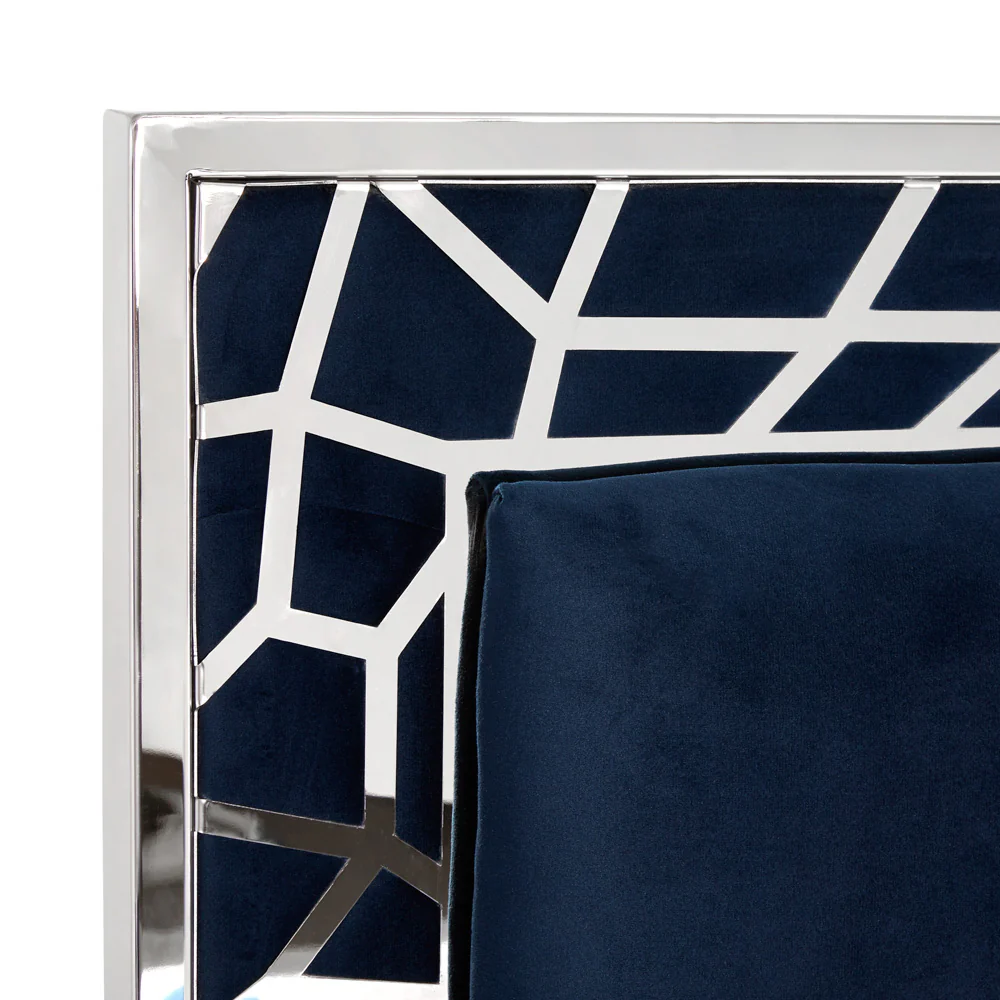 Wellington Bed: Blue Velvet - Image 5
