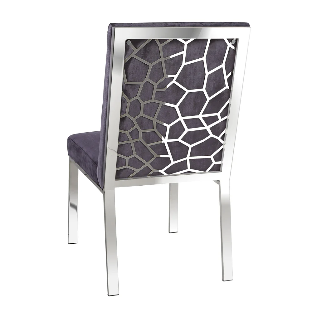 Wellington Dining Chair Charcoal Velvet - Image 2