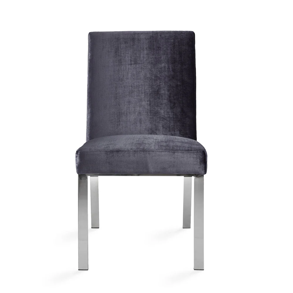 Wellington Dining Chair Charcoal Velvet - Image 4
