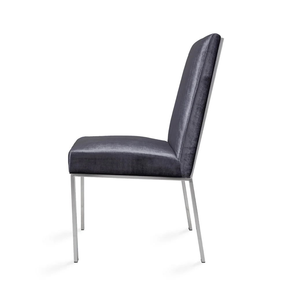 Wellington Dining Chair Charcoal Velvet - Image 5