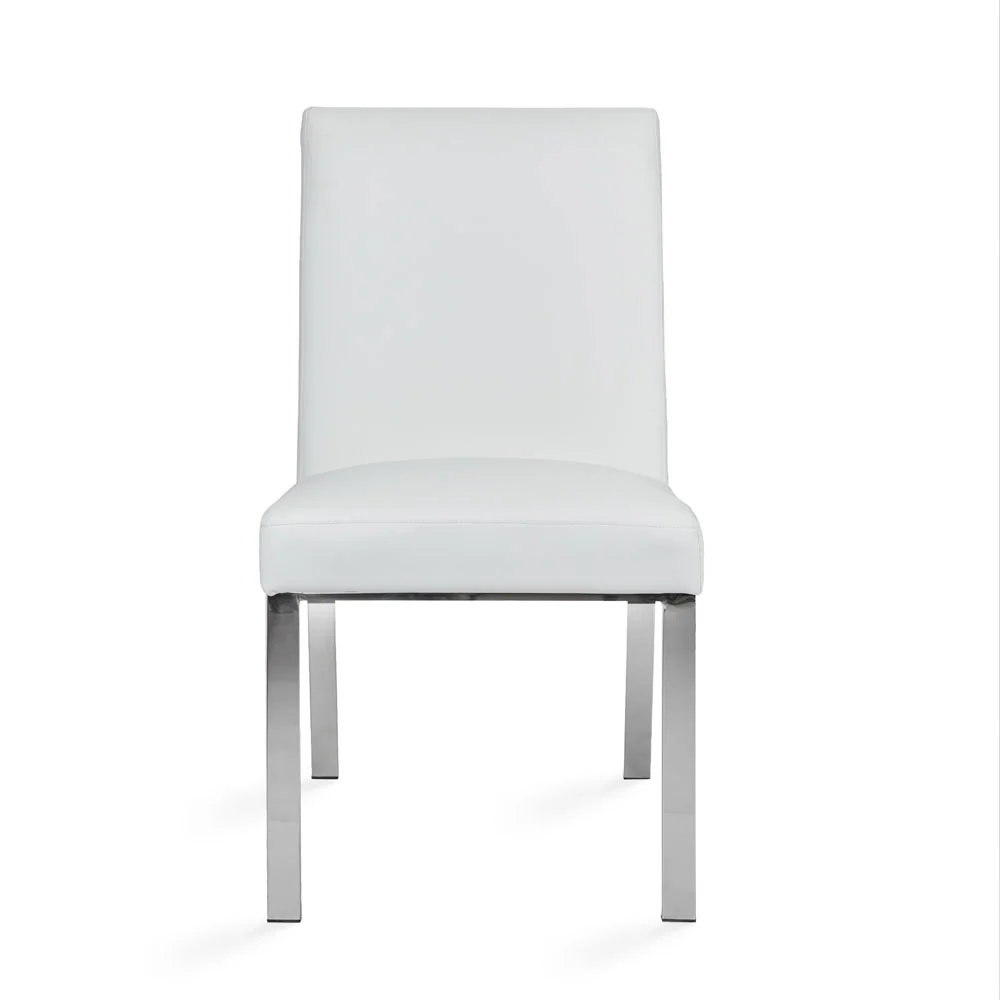 Wellington Dining Chair White Leatherette - Image 5