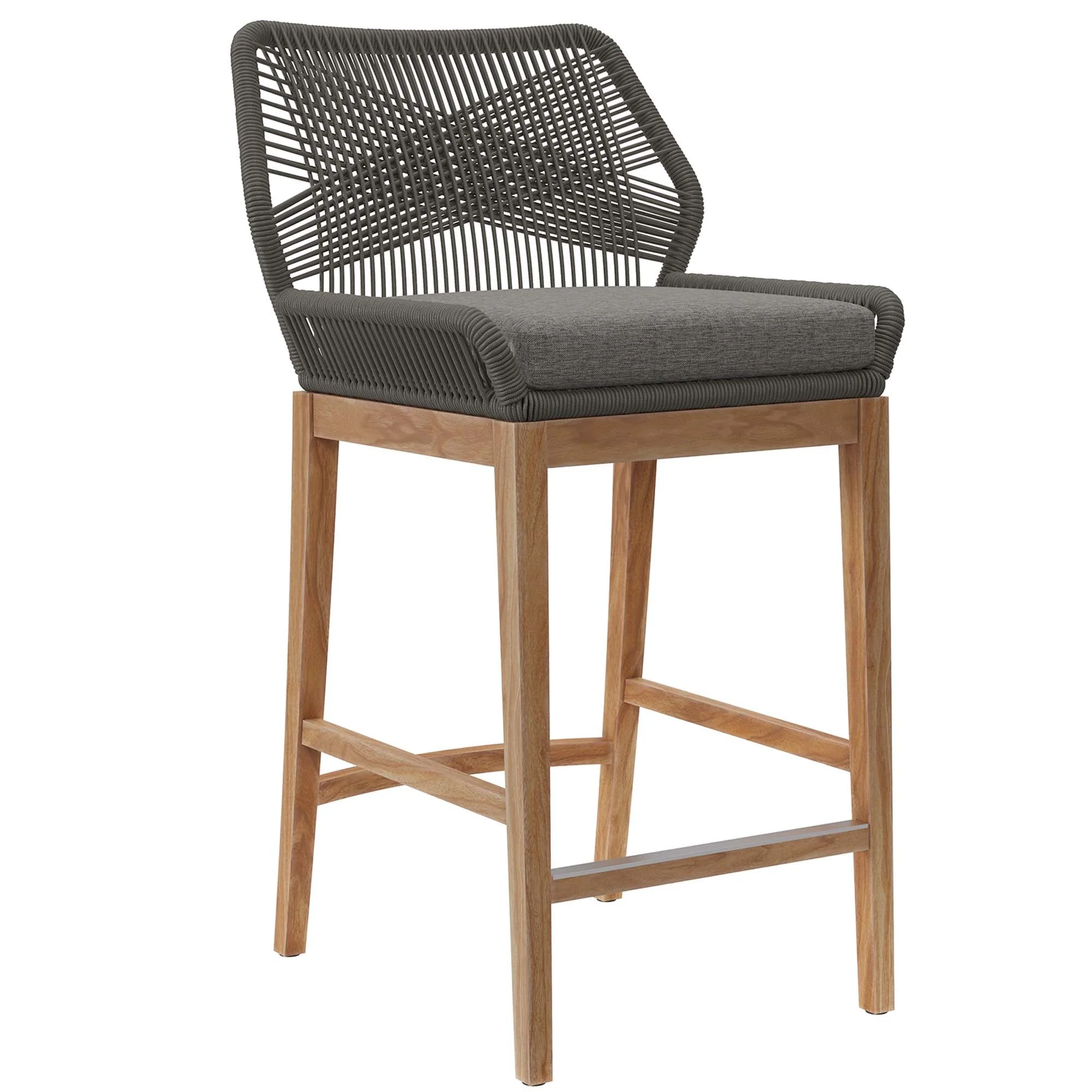 Wellspring 3-Piece Outdoor Patio Teak Wood Bar Set - Image 16