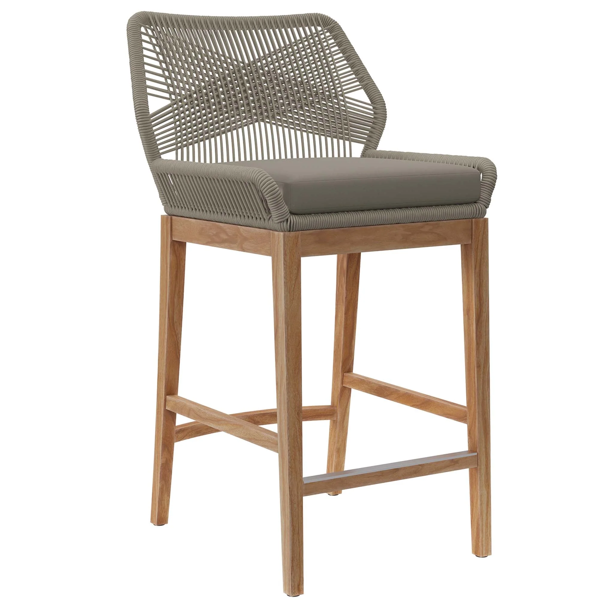 Wellspring 3-Piece Outdoor Patio Teak Wood Bar Set - Image 27