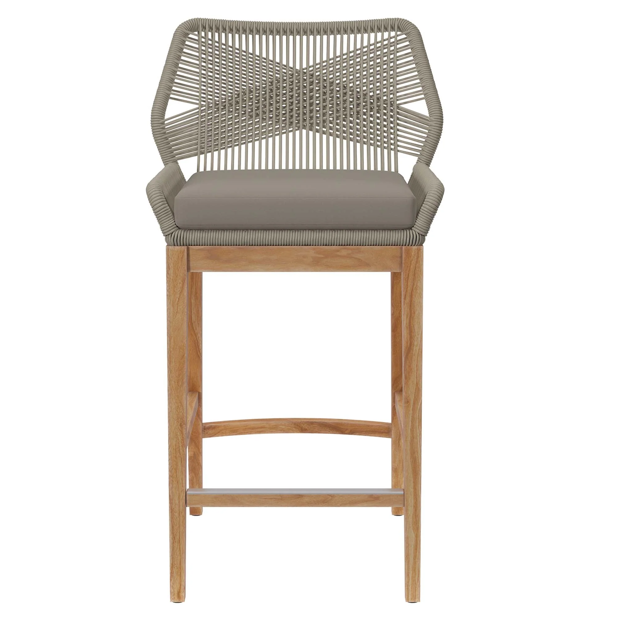 Wellspring 3-Piece Outdoor Patio Teak Wood Bar Set - Image 29