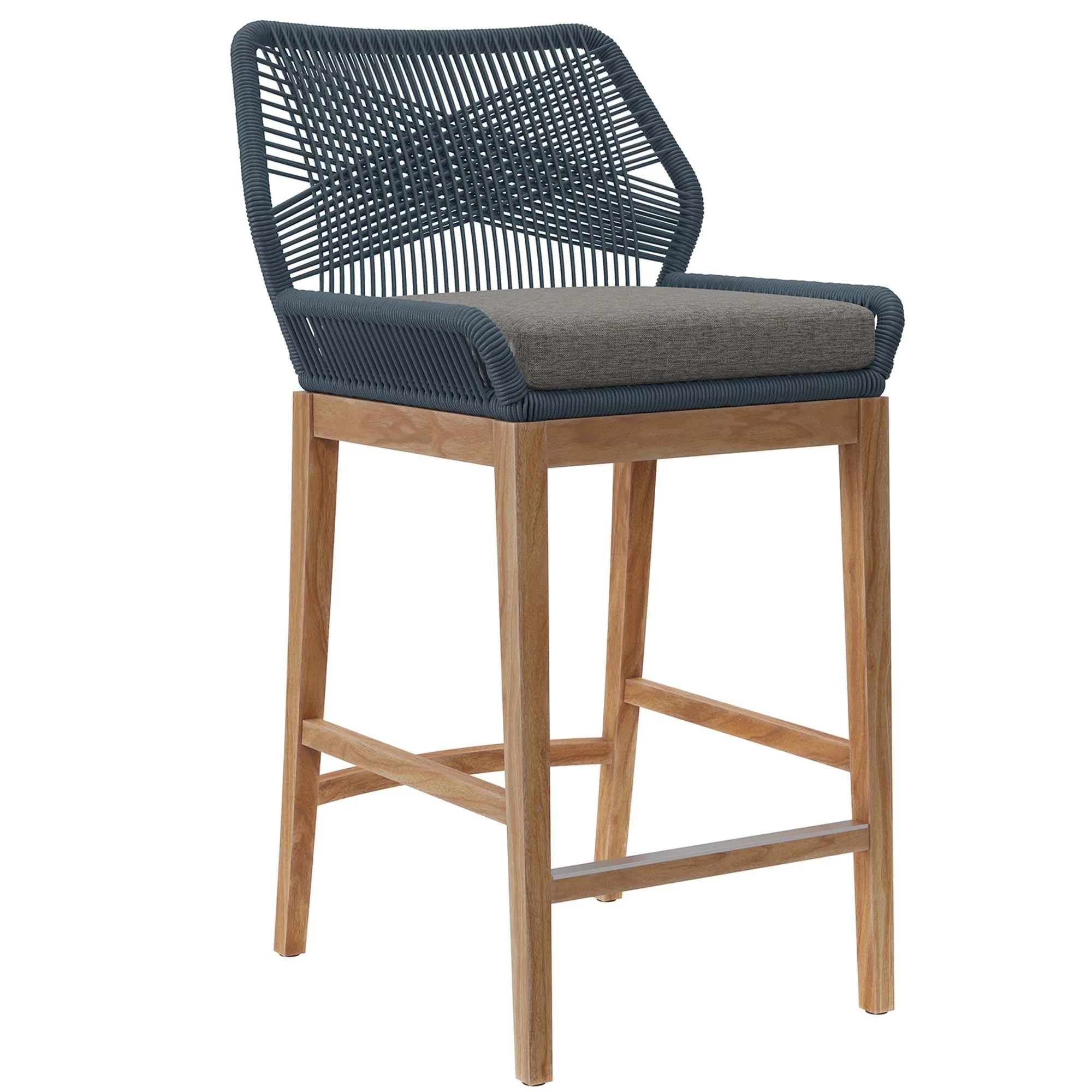 Wellspring 3-Piece Outdoor Patio Teak Wood Bar Set - Image 6