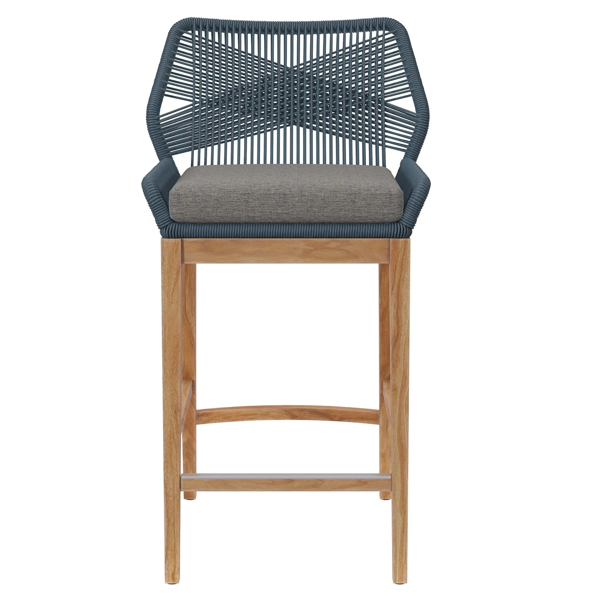 Wellspring 3-Piece Outdoor Patio Teak Wood Bar Set - Image 8