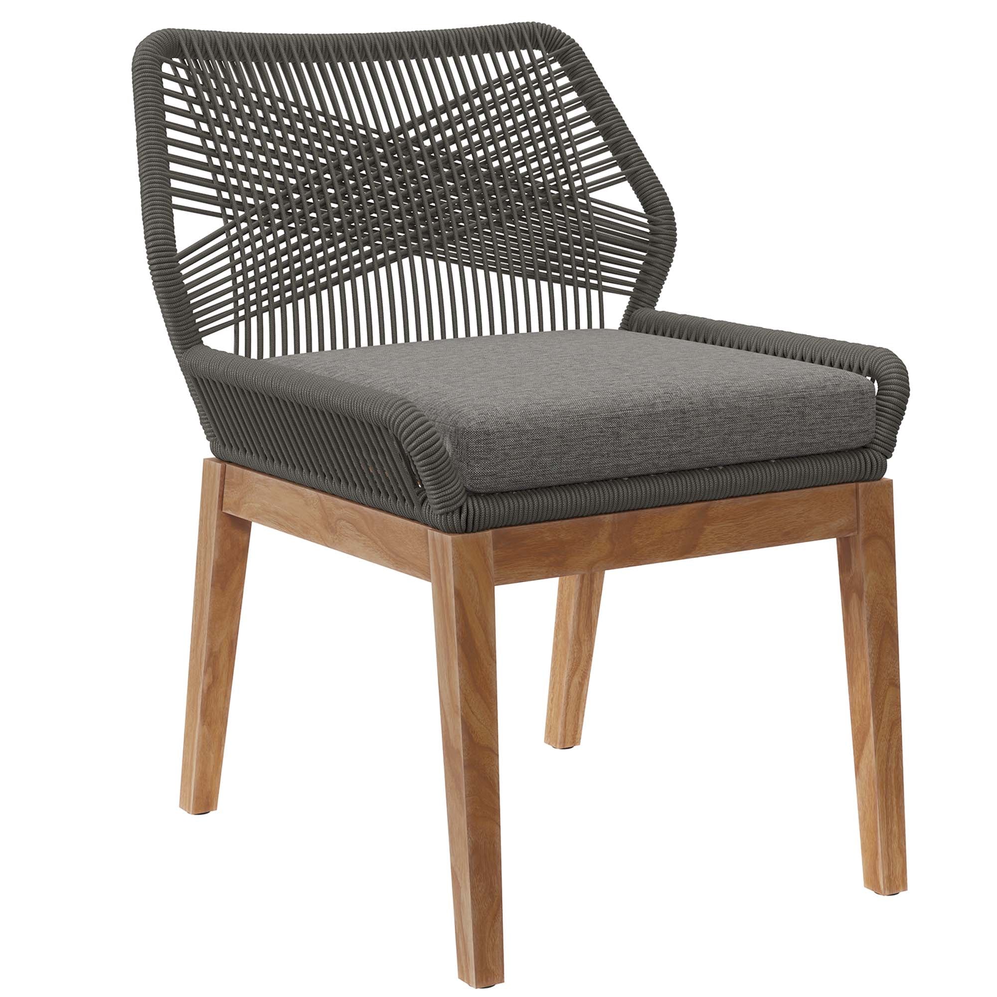 Wellspring 5-Piece Outdoor Patio Teak Wood Dining Set - Image 18