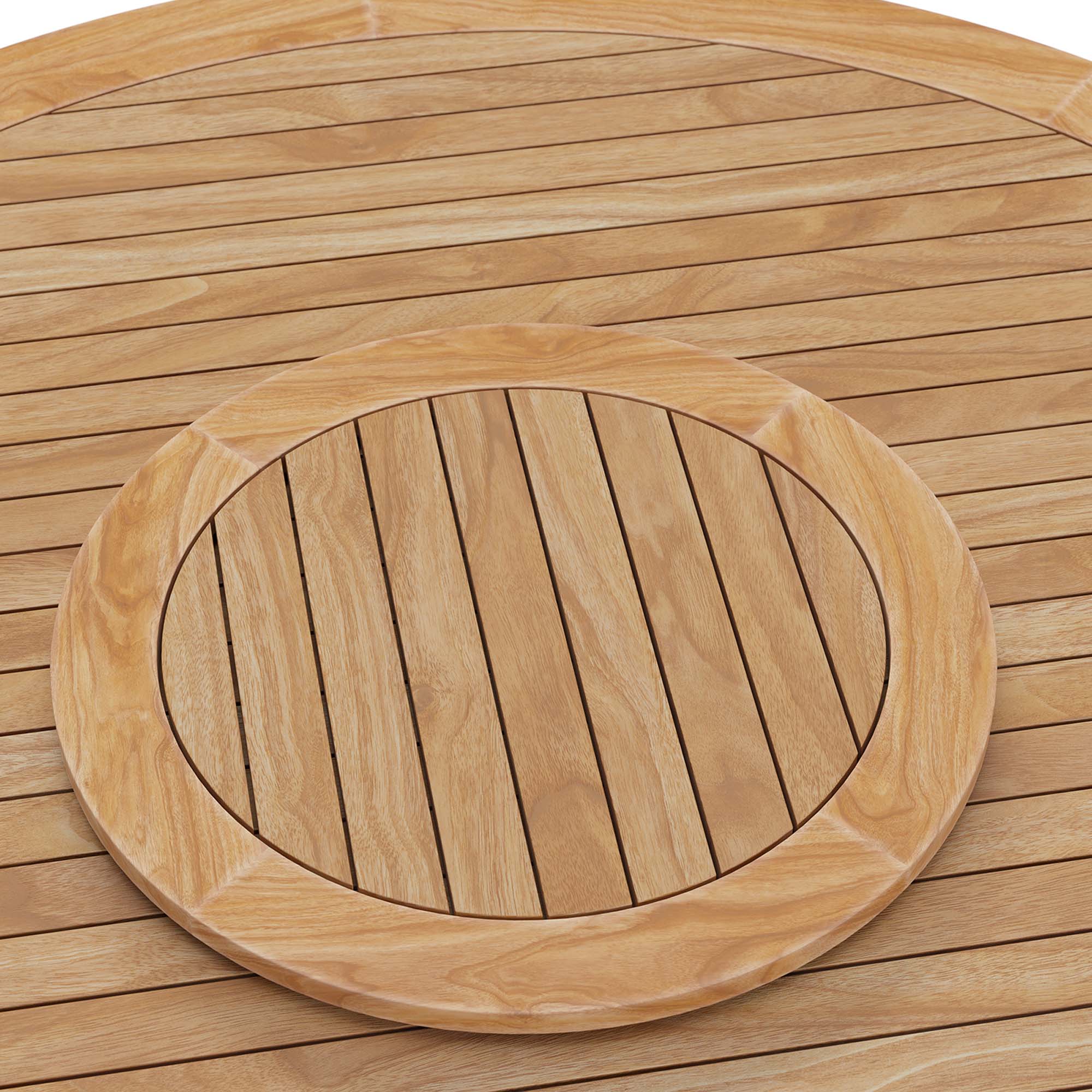Wellspring 5-Piece Outdoor Patio Teak Wood Dining Set - Image 24
