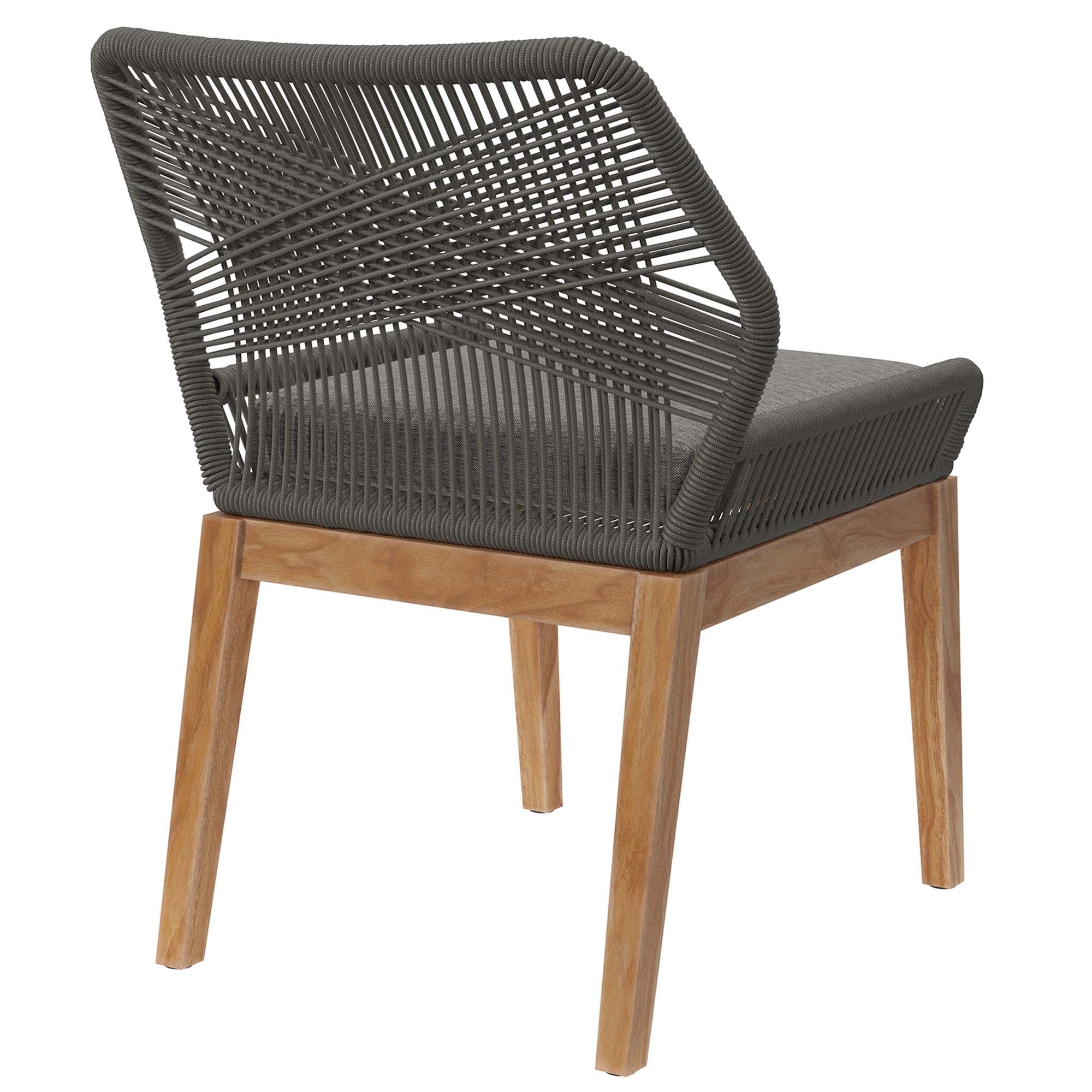 Wellspring Outdoor Patio Teak Wood Dining Chair - Image 11