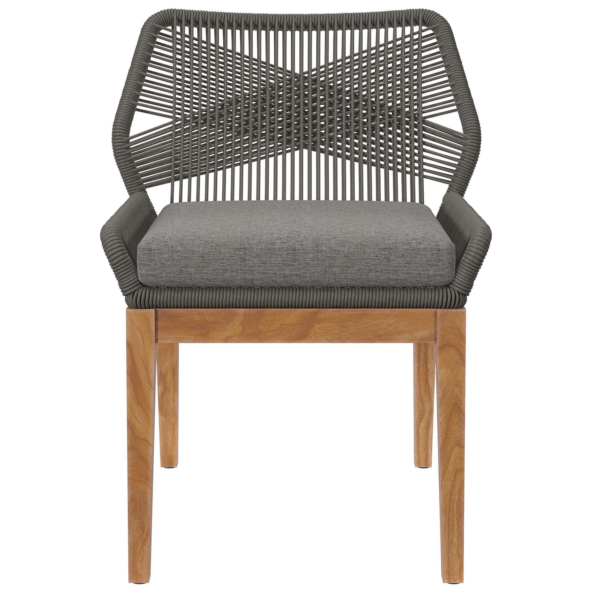 Wellspring Outdoor Patio Teak Wood Dining Chair - Image 12