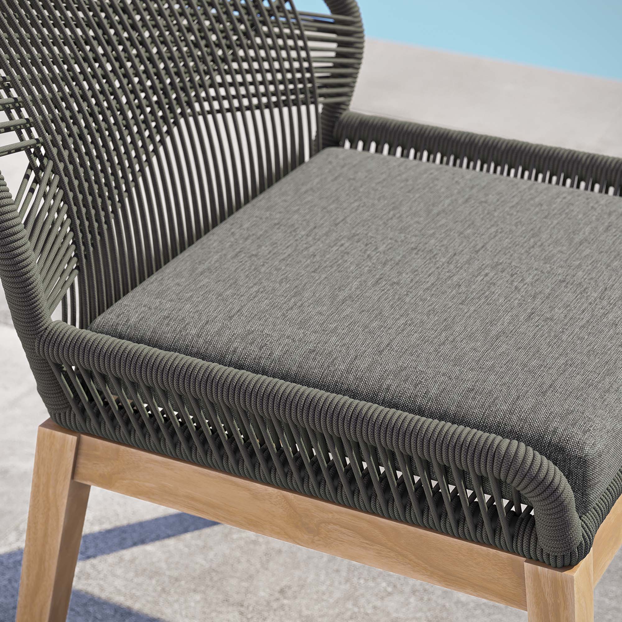 Wellspring Outdoor Patio Teak Wood Dining Chair - Image 14